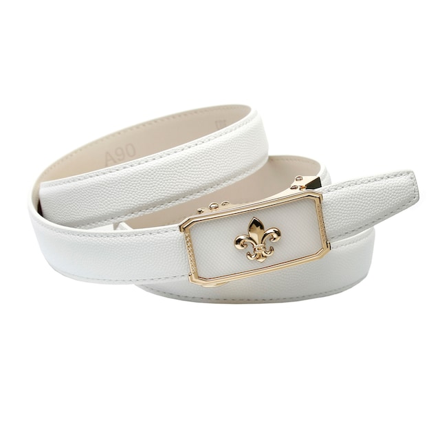 Anthoni Crown Ledergürtel, Automatik Gürtel in weiß mit Lilie kaufen | BAUR