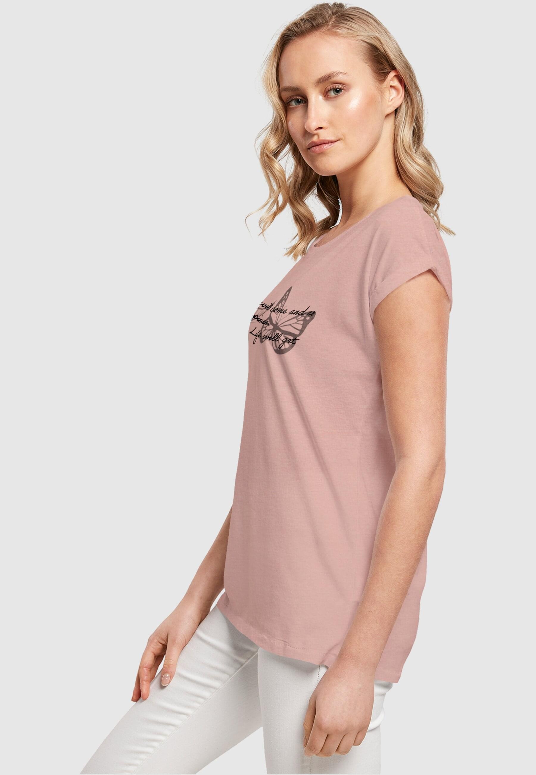 Tee«, Spring kaufen tlg.) Ladies T-Shirt Merchcode Shoulder Saying | (1 BAUR Extended für »Damen