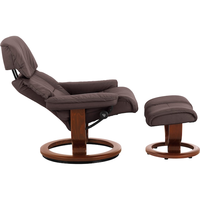 Stressless® Relaxsessel »Ruby«, (Set, Relaxsessel mit Hocker), mit Classic  Base, Größe M, Gestell Eiche, Wenge, Braun & Schwarz bestellen | BAUR