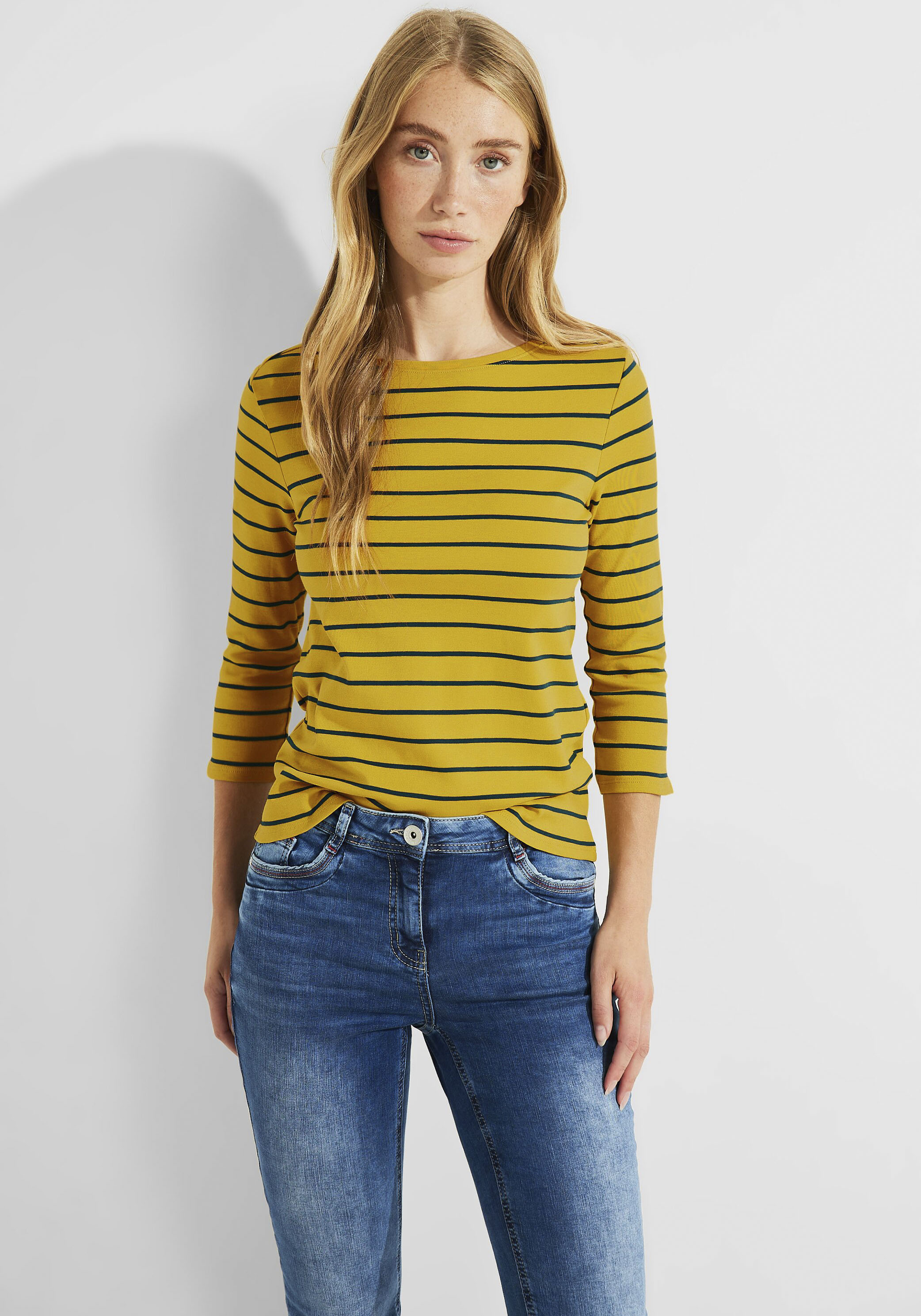 3/4-Arm-Shirt, in Hüftlänge