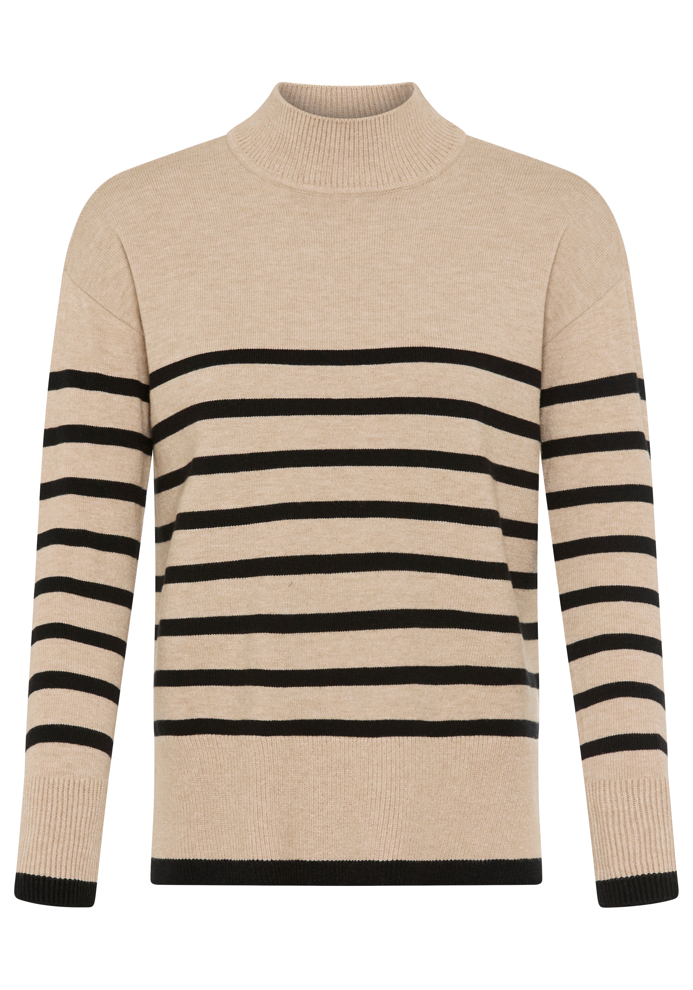 Laura Scott Streifenpullover, mit Stehkragen und seitlichen Schlitzen - NEUE KOLLEKTION