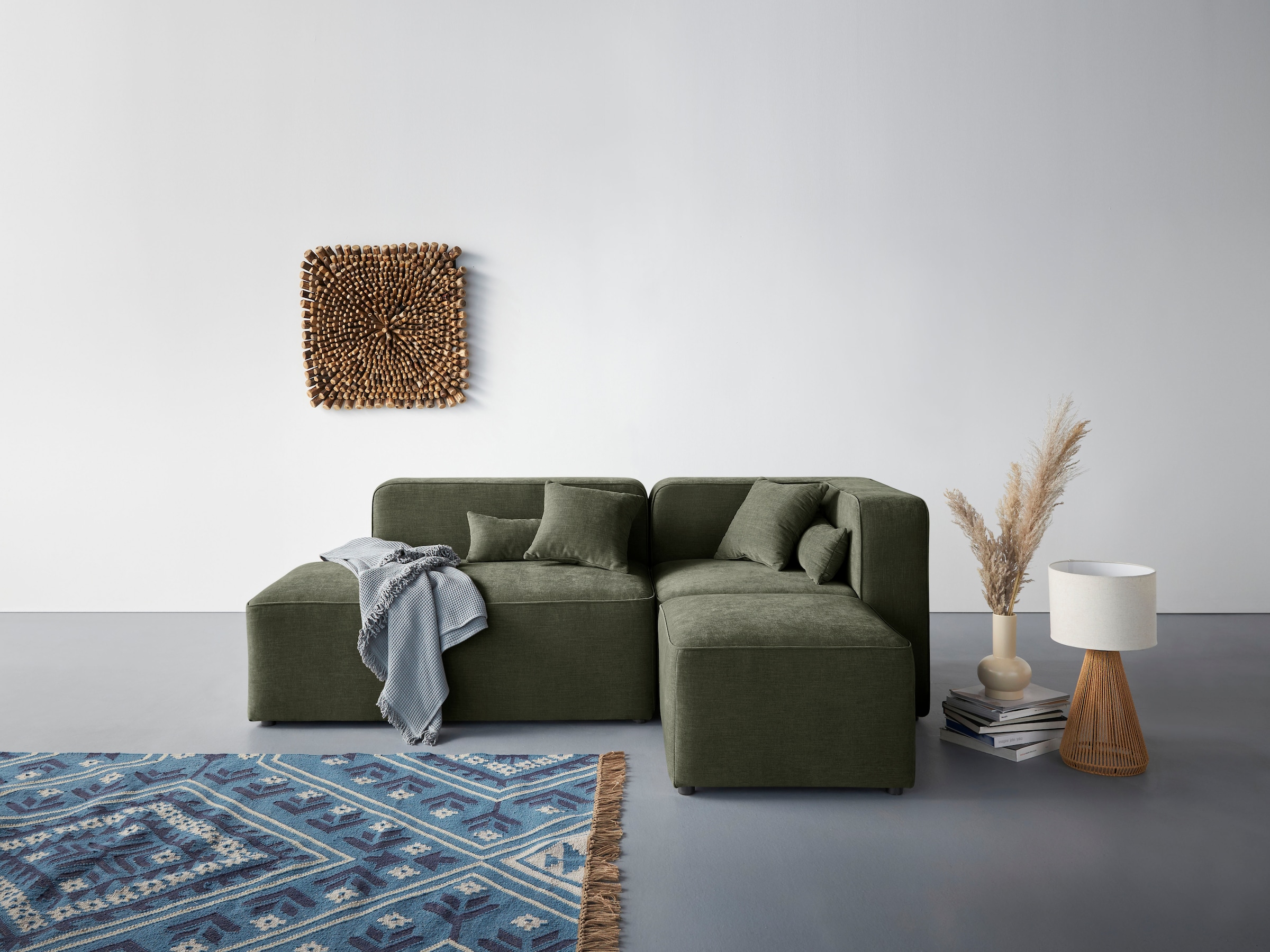 Home affaire Ecksofa "Sundstrup L-Form" Modulserie, individuelle Zusammenst günstig online kaufen