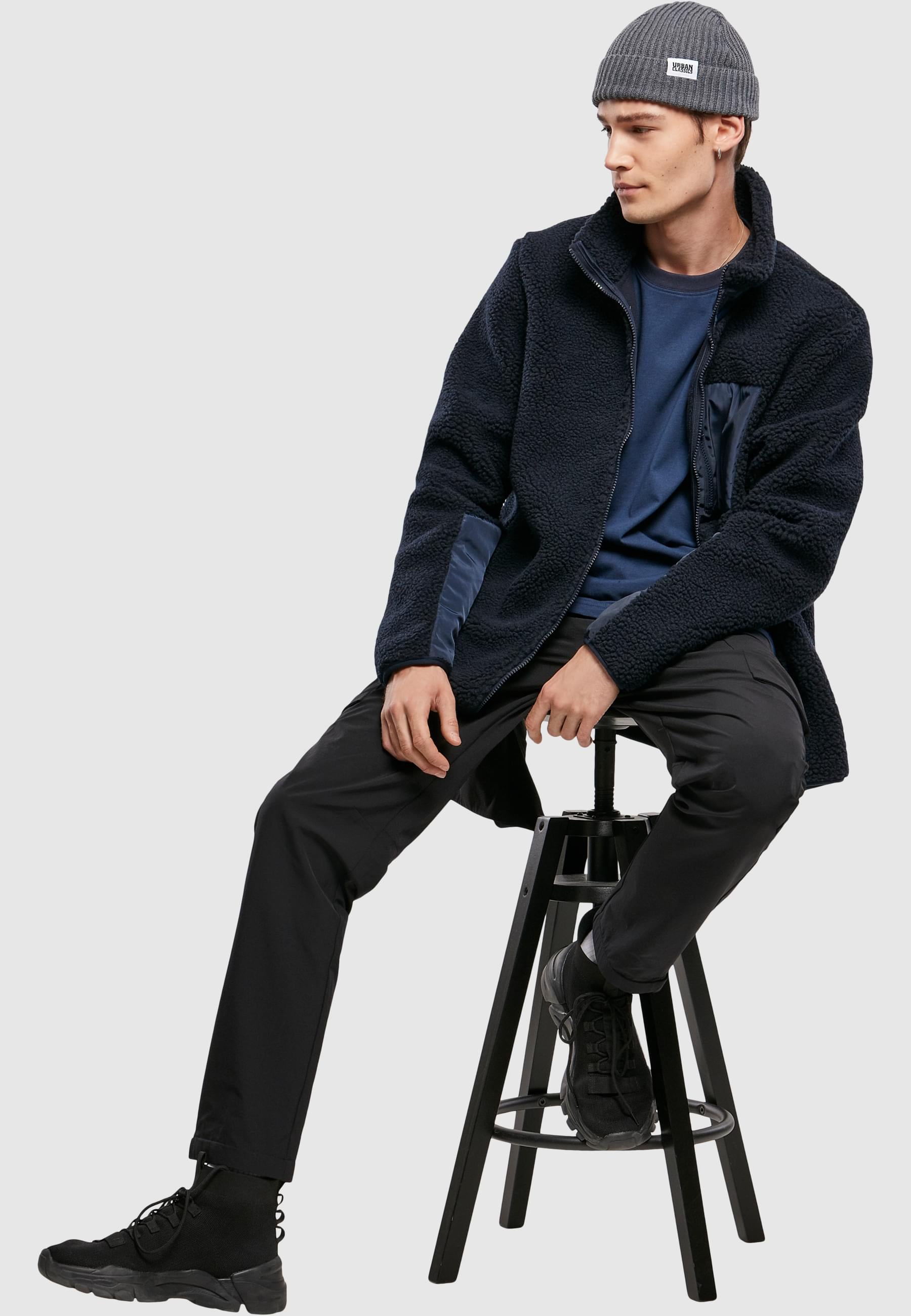 URBAN CLASSICS Winterjacke »Urban Classics Herren Sherpa Jacket«, (1 St.), ohne Kapuze
