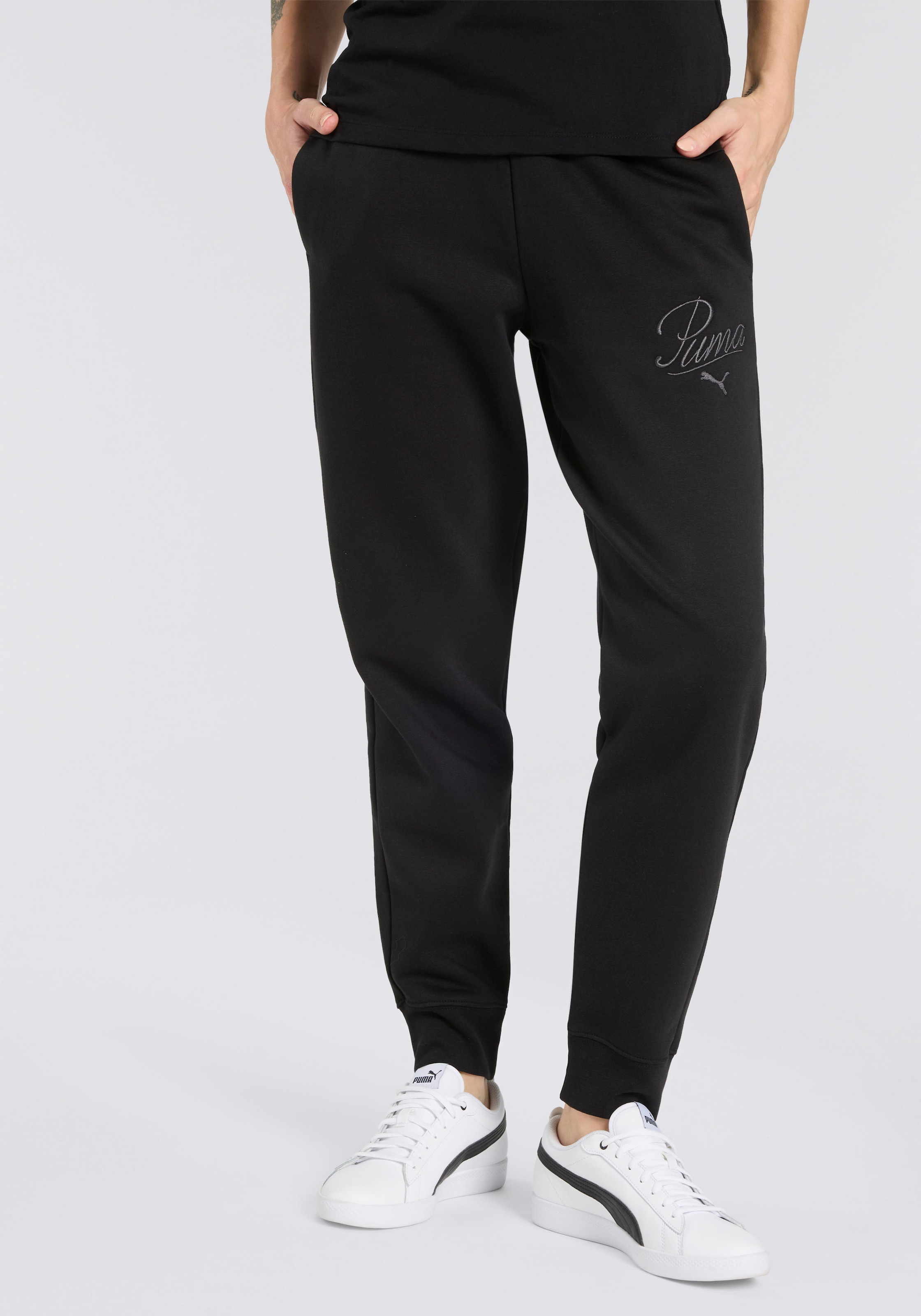 PUMA Trainingshose "ESS SCRIPT SWEATPANTS FL CL" günstig online kaufen