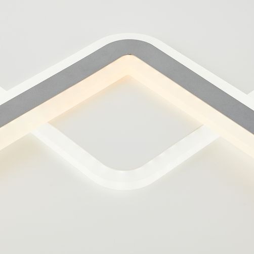 Brilliant LED Deckenleuchte »Savare«, 1 flammig-flammig, dimmbar über  Fernbedienung, Nachtlicht, Metall/Acryl, weiß/grau | BAUR