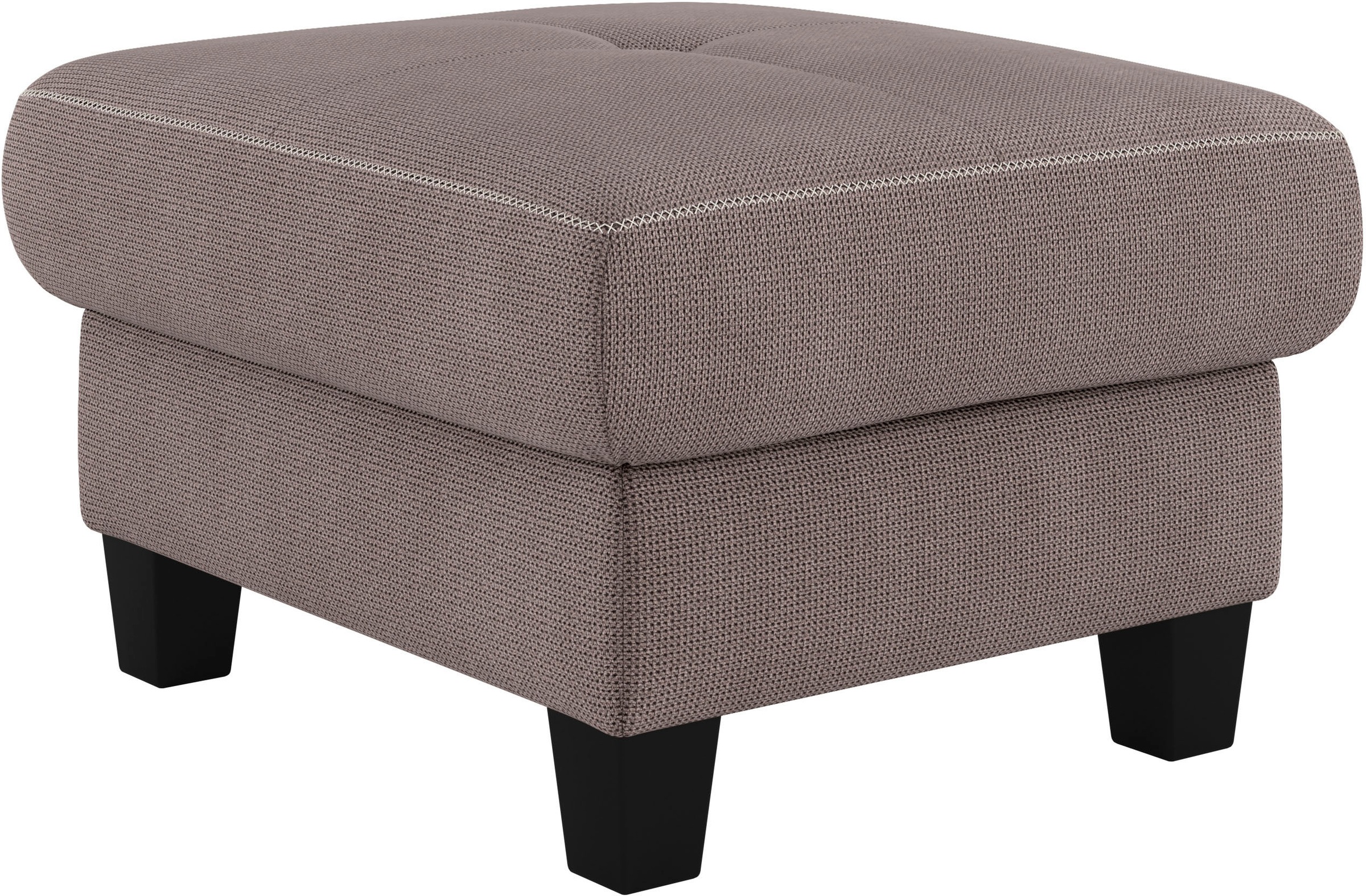 Places of Style Polsterhocker "Varese", Kreuznaht in beige günstig online kaufen