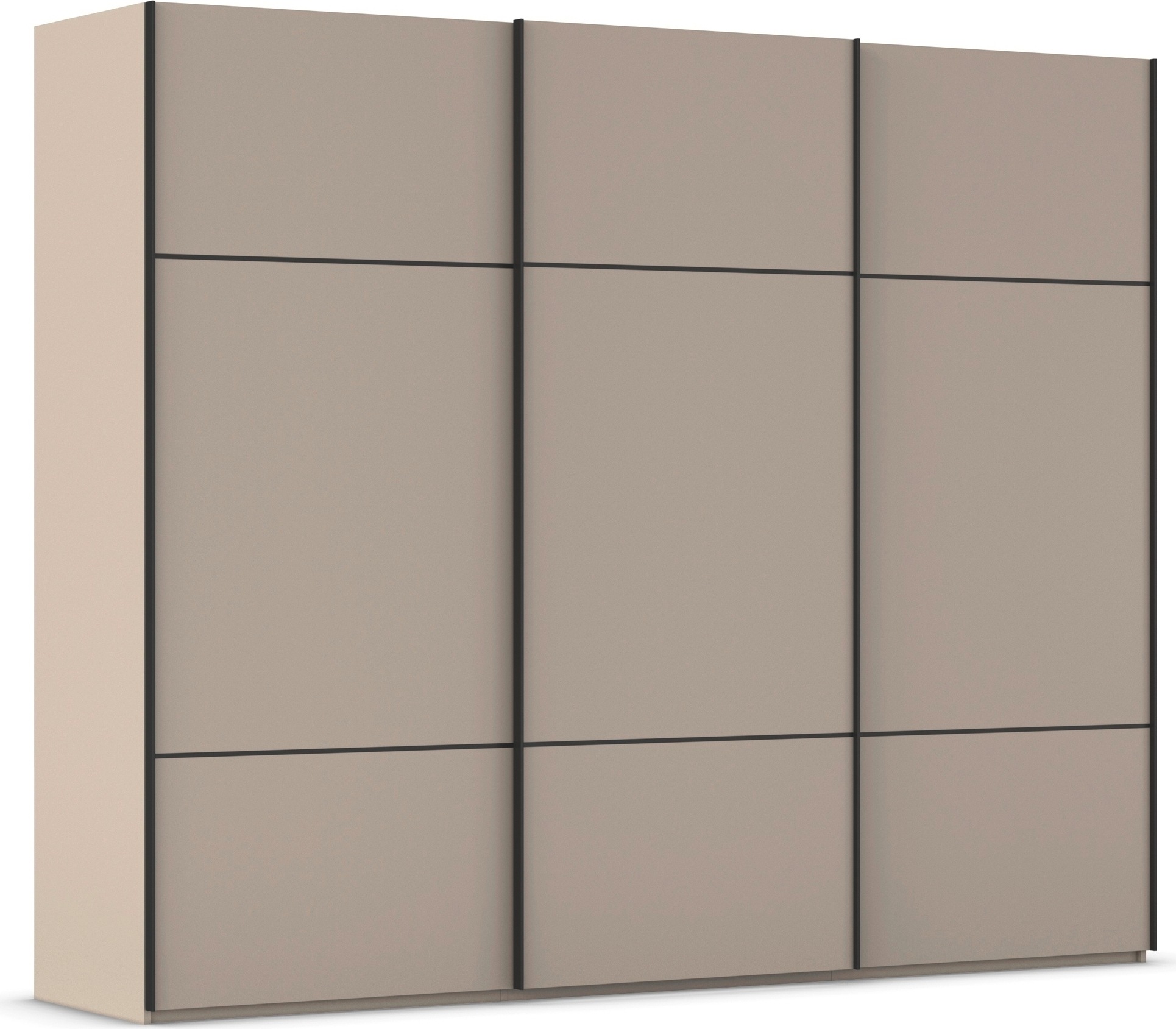 rauch 1100000002199 "Kleiderschrank Schrank Garderobe Schlafzimmerschrank SCALE-TRIO" edle dreigeteilte Front, 2 Zierleisten in Griff-Farbe MADE IN GERMANY