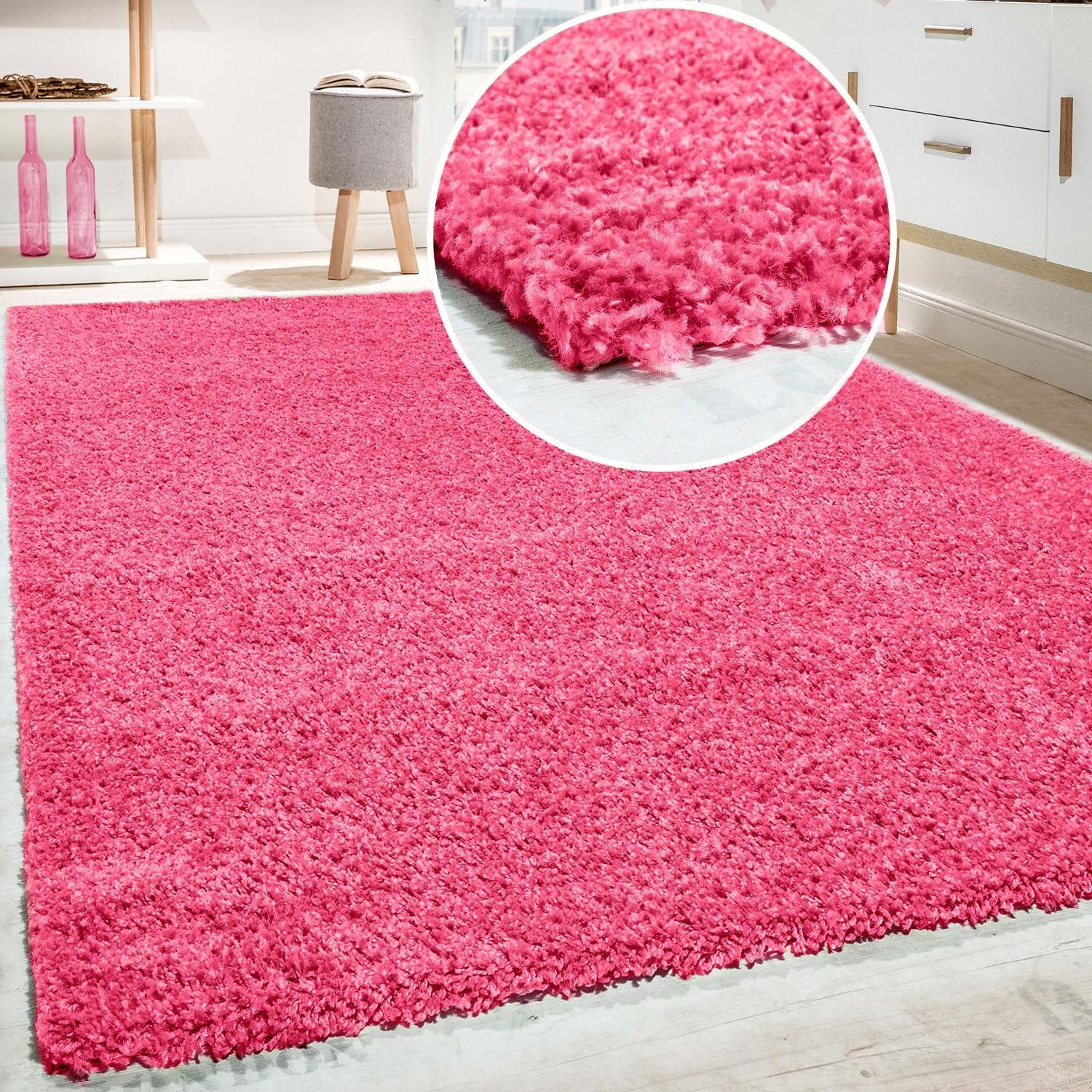 Paco Home Hochflor-Teppich »Sky 250«, rechteckig, 34 mm Höhe, gewebt, Uni-Farben,... kaufen