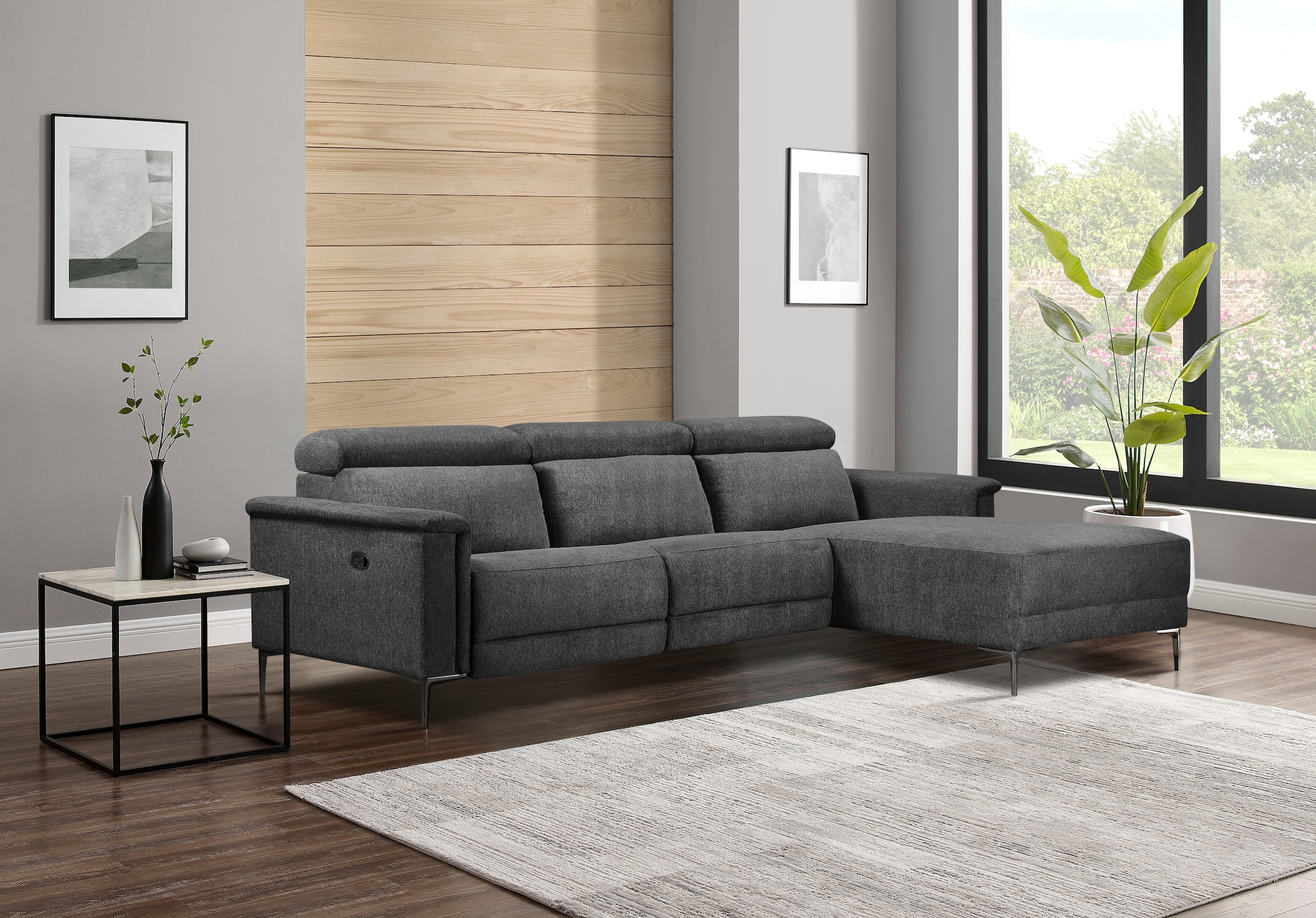 Places of Style Ecksofa Lund, mit man. o. elektr. Relaxfunktion und USB/ Kopfteilverstellung