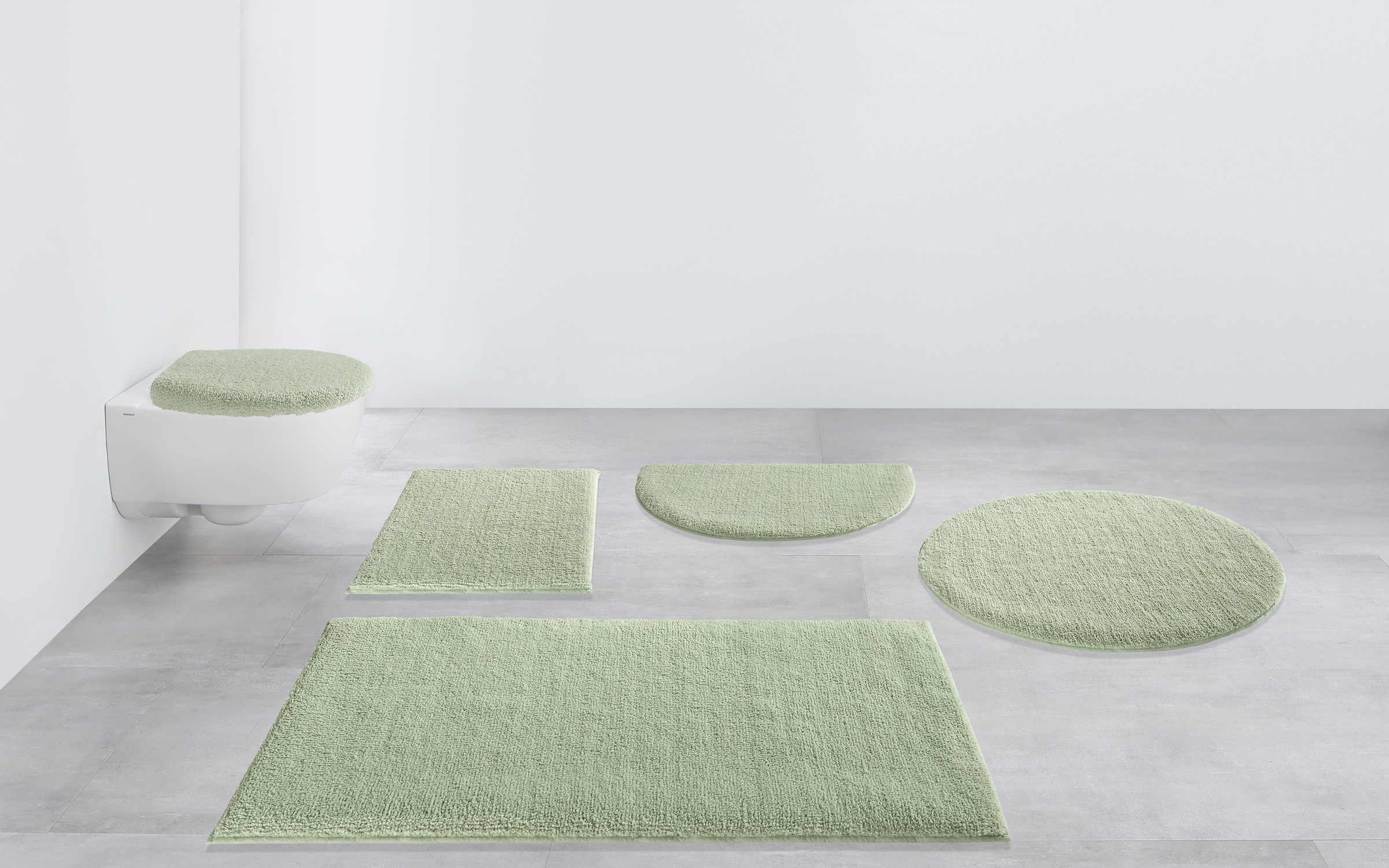my home Badematte »Vanessa, Badvorleger, Badezimmer Teppich«, rutschhemmend beschichtet, schnell trocknend-fußbodenheizungsgeeignet-strapazierfähig, Badteppich, weiche Haptik, unifarben