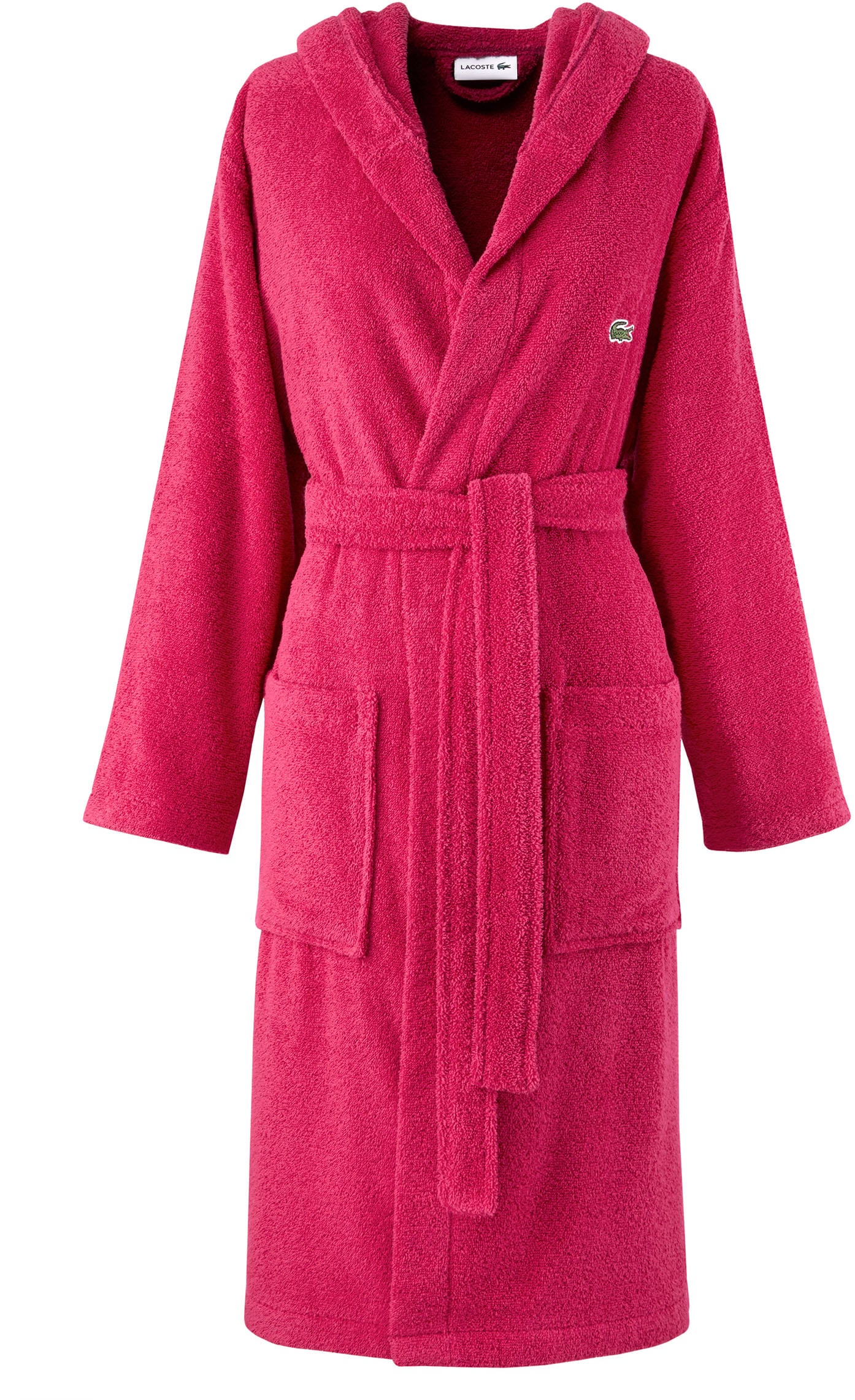 Lacoste Bademantel "LOPEN" 1 Stk. mit gesticktem Logo Krokodil, 100& Baumwolle