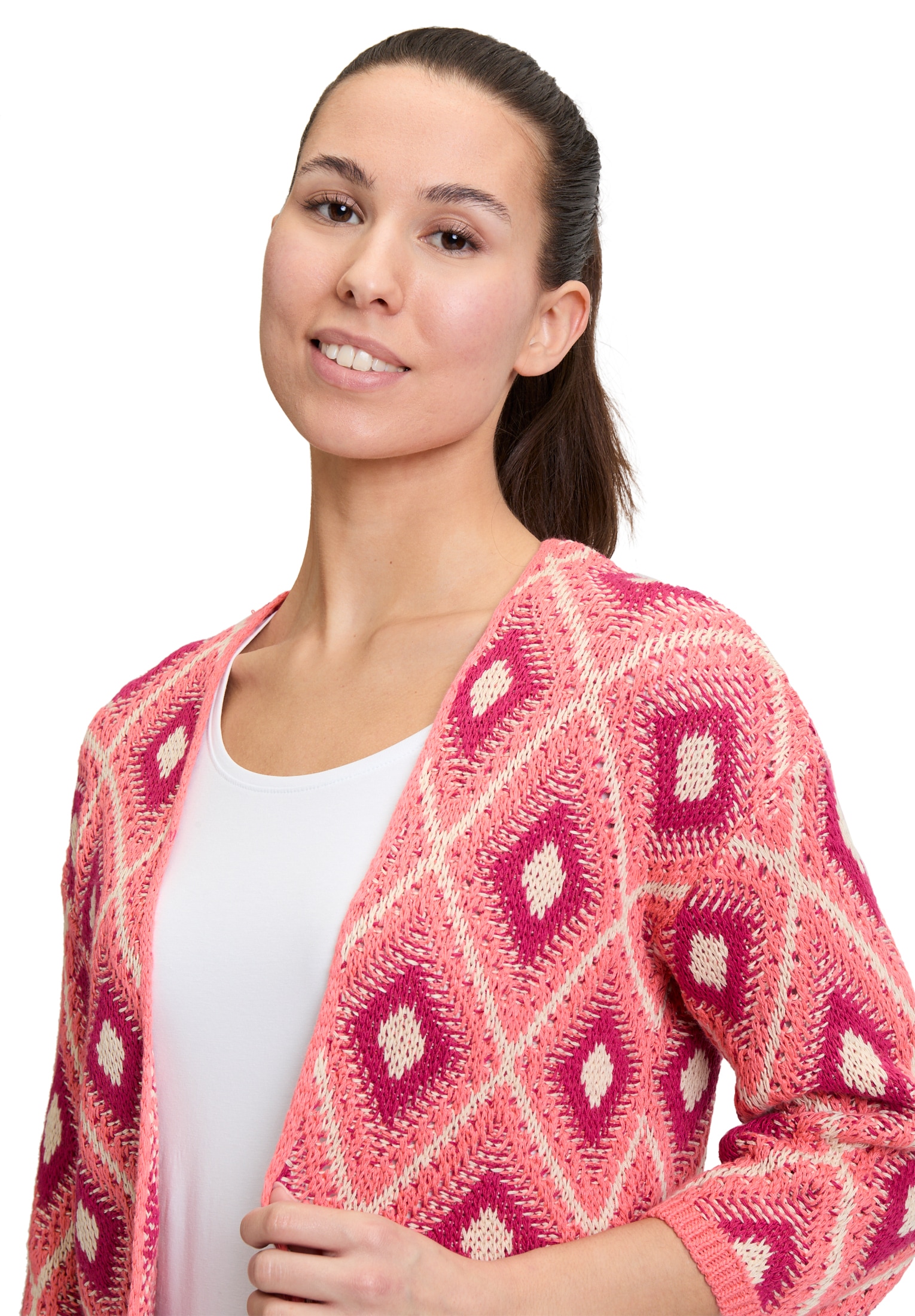 Cartoon Strickjacke »Cartoon Casual-Strickjacke mit 3/4 Arm«, Rippbündchen