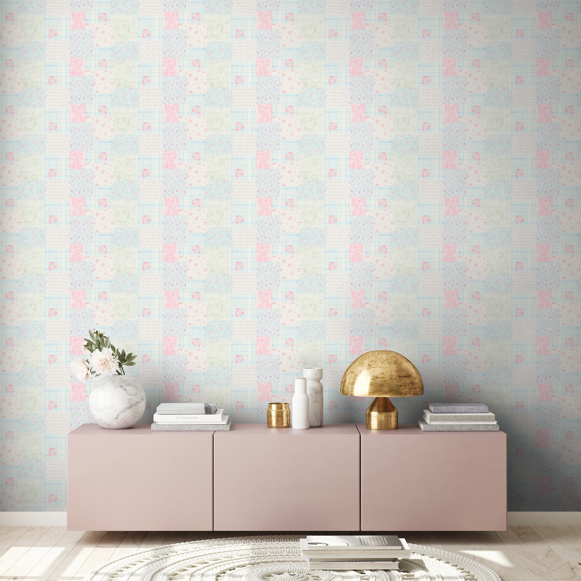 Galerie Wallpaper Patchwork Vintage Floral MC61038