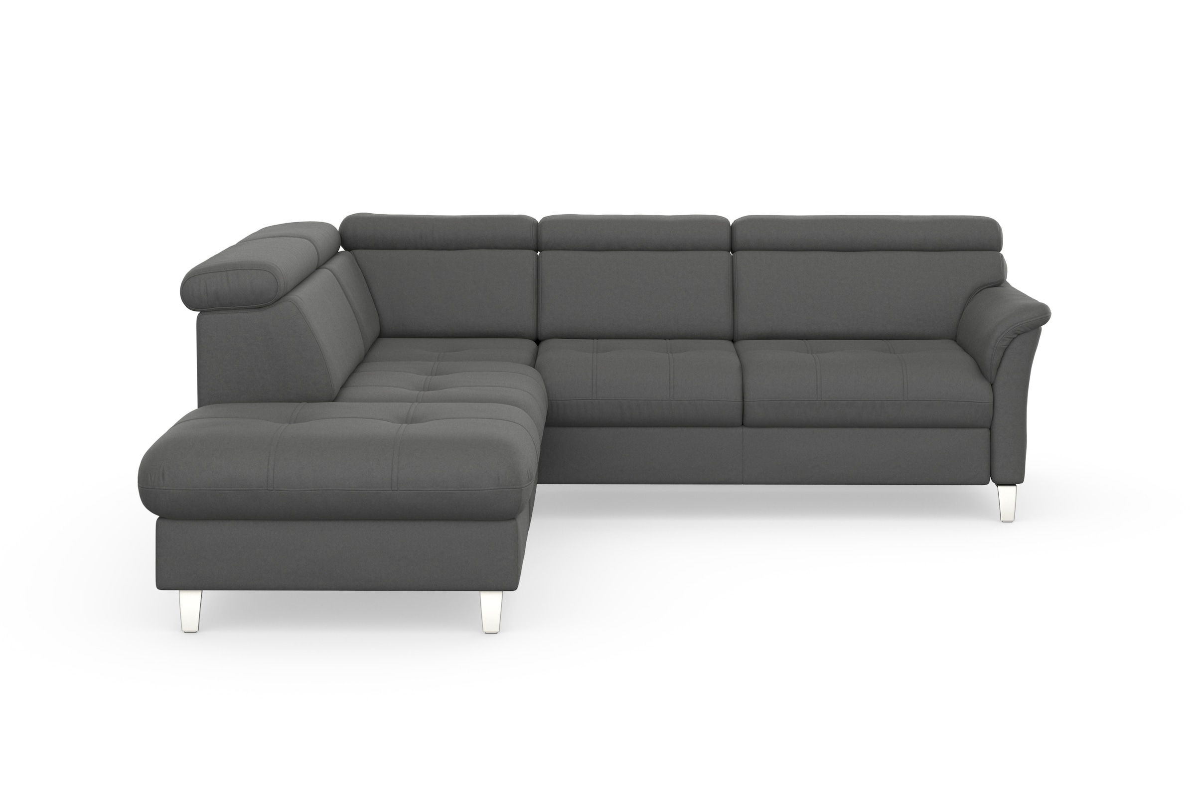 sit&more Ecksofa »Marano L-Form«, inklusive Kopfteilverstellung, wahlweise mit Bettfunktion, Bettkasten