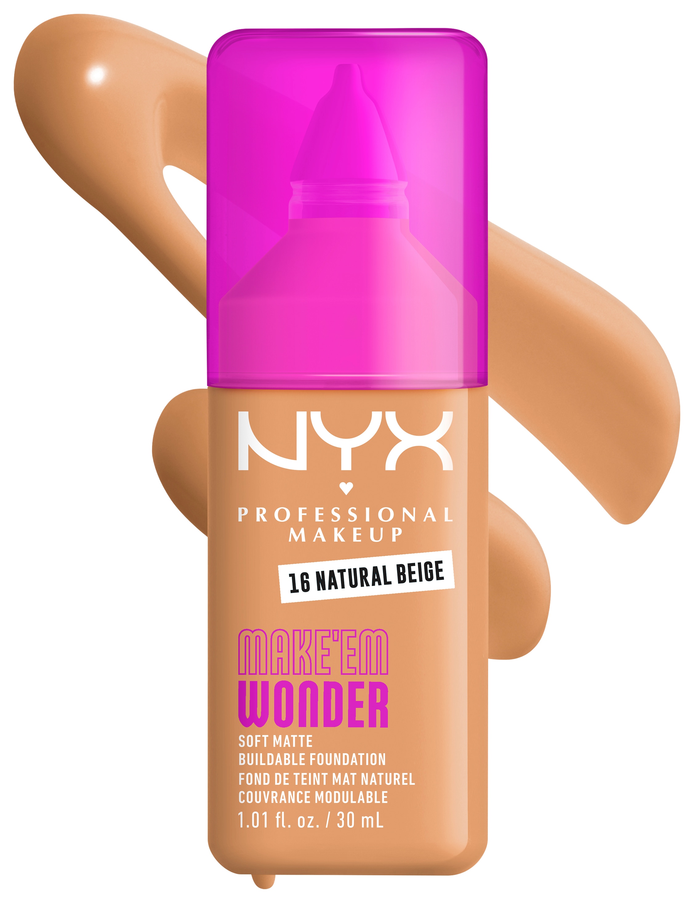 NYX PROFESSIONAL MAKEUP Foundation »MAKE 'EM WONDER FOUNDATION« perfekter No-Makeup-Makeup-Look bis zum Full Glam