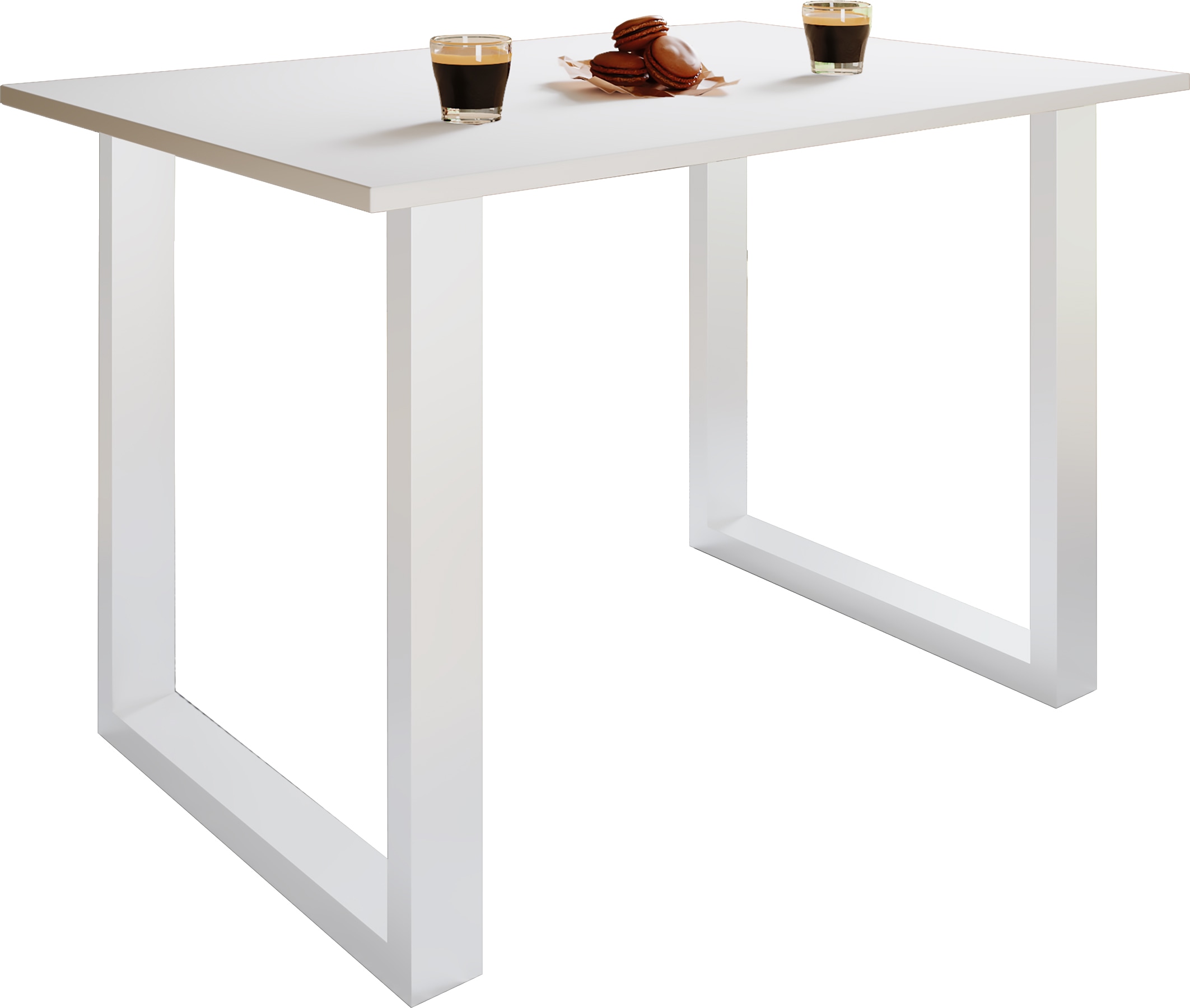 Esstisch VCM "Premium Esstisch Küchentisch Xona X 140x80", weiß (weiß, weiß), B:140cm T:80cm, Tische, Esstisch