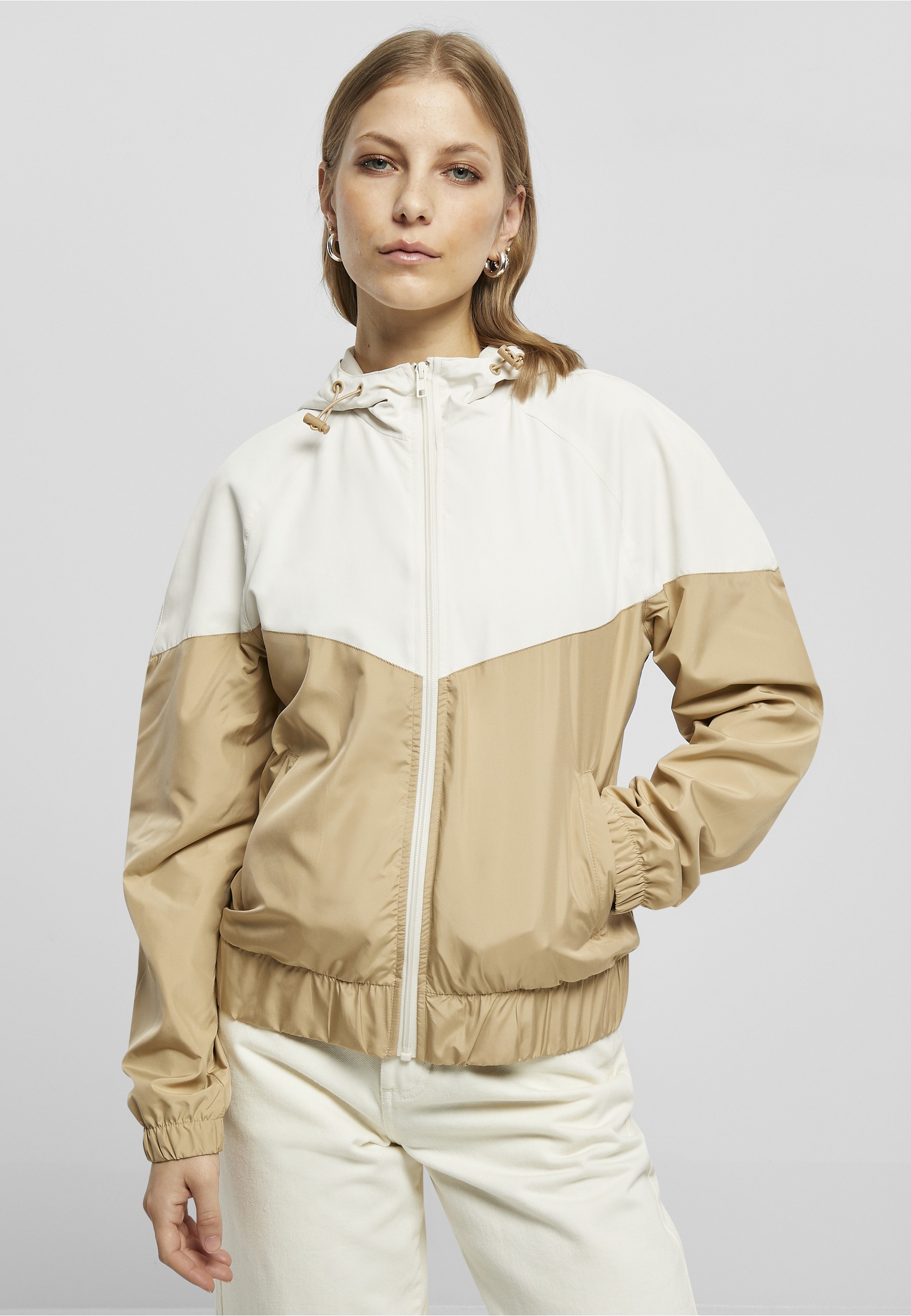 URBAN CLASSICS Anorak »Urban Classics Damen Ladies Arrow Windbreaker« 1 Stk. tlg. mit Kapuze
