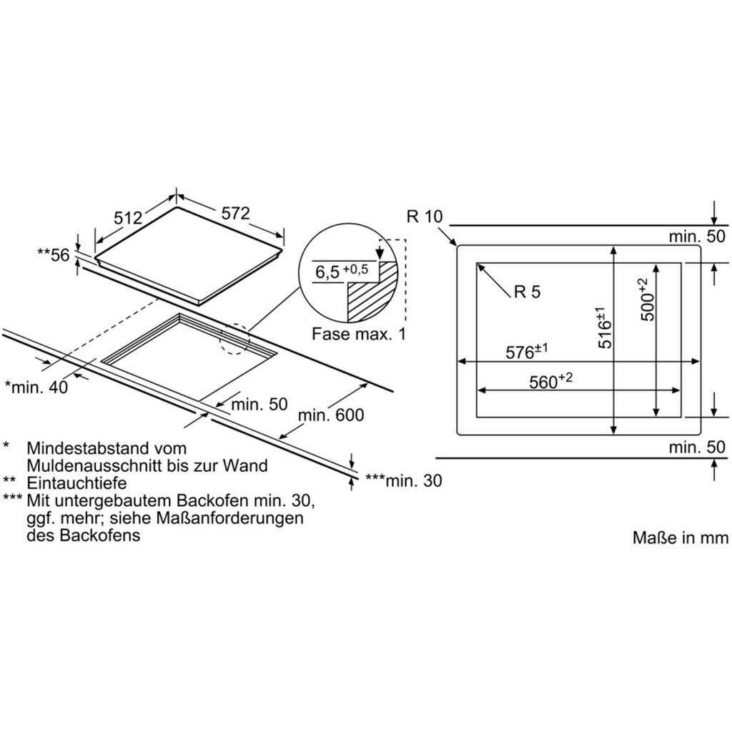 SIEMENS Induktions-Kochfeld von SCHOTT CERAN® »EU601FEB2E«, EU601FEB2E