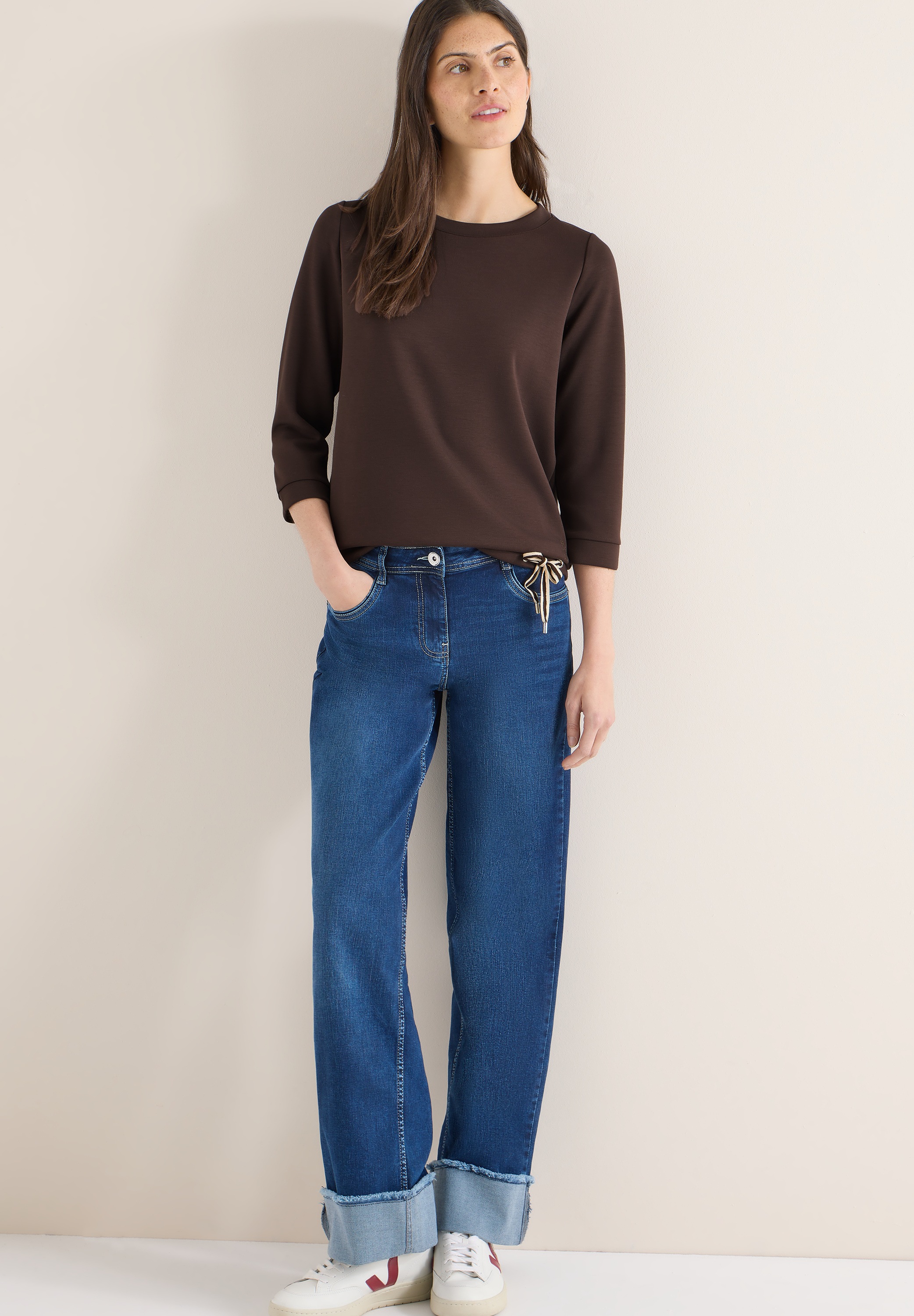 Cecil 3/4-Arm-Shirt mit U-Boot-Ausschnitt günstig online kaufen