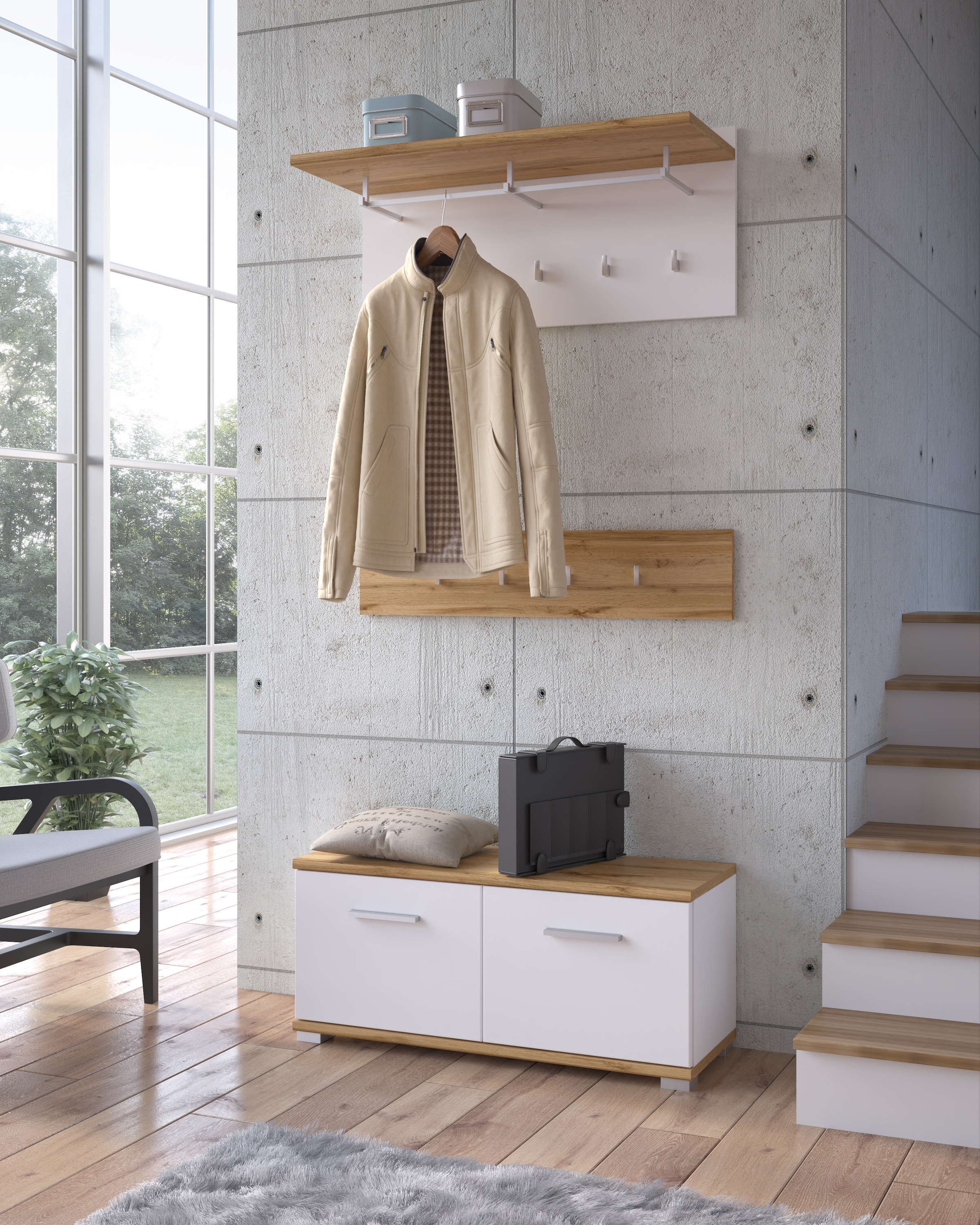 LIVING CHARM Garderobenpaneel »Hola«, Breite ca. 90 cm