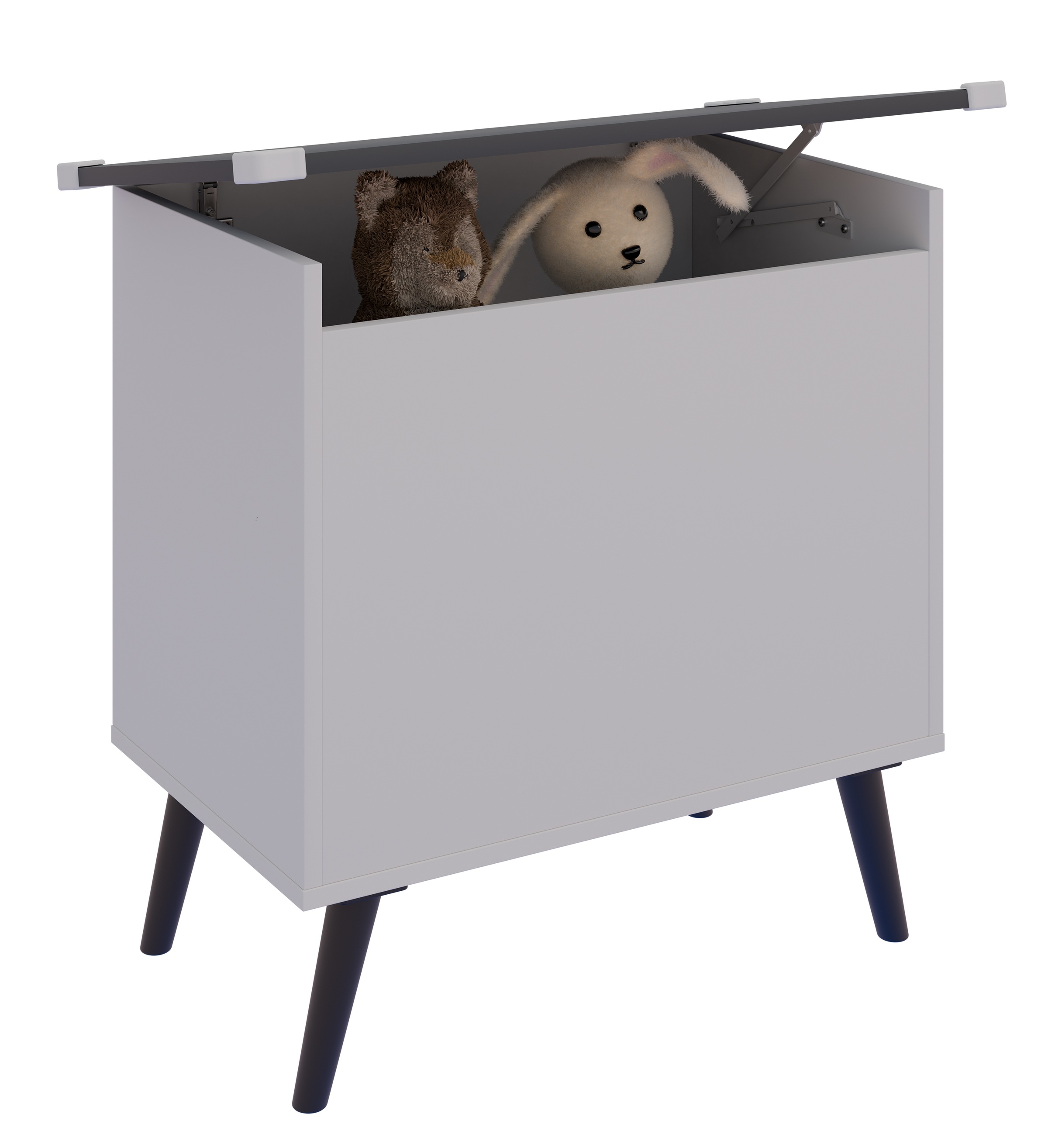 Sitztruhe VCM, grau, Obermaterial: 100% Holz Wood., Garten, Sitzbänke, "Holz Sitztruhe Sitzbank Truhe Kiste Bosula L"