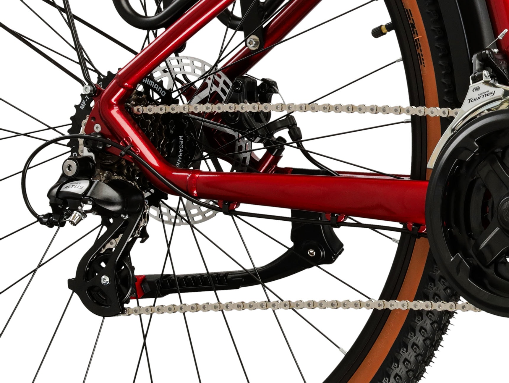 Kross Mountainbike »Hardtail 27,5" Hexagon X200 rot 21 Gänge mit Beleuchtung 2026« 21 Gang Shimano ALTUS M310 Schaltwerk Kettenschaltung Rahmen aus Aluminium Performance