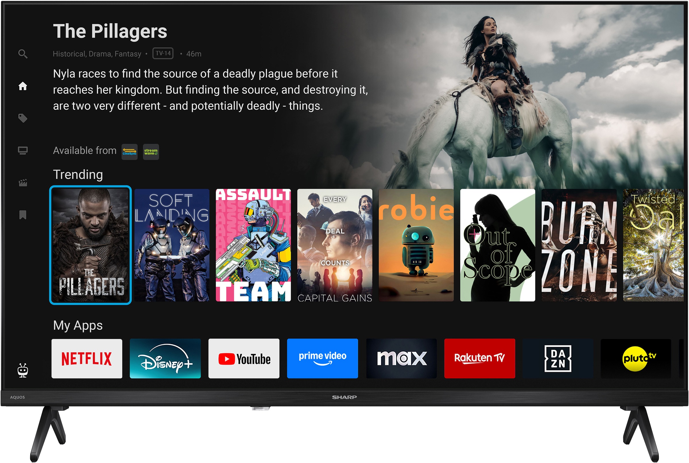 Sharp QLED-Fernseher »1T-C32HE3x« 80 cm/32 ″ HD Smart-TV