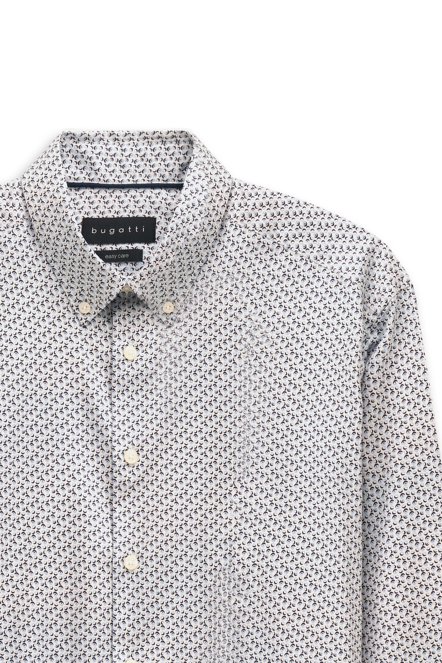 bugatti Langarmhemd »Easy Care«, mit kleinem Print