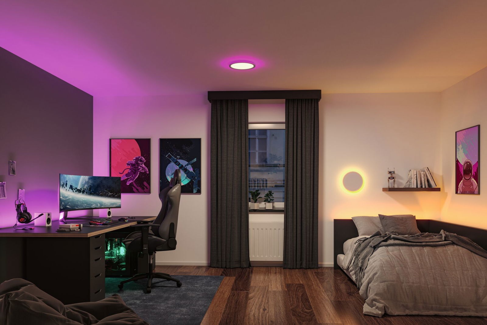 Paulmann LED Panel »LED Panel Atria Shine rund 290mm 192W 1500lm RGB+ dimmbar«, 1 flammig, Farbwechsler & Farbsteuerung