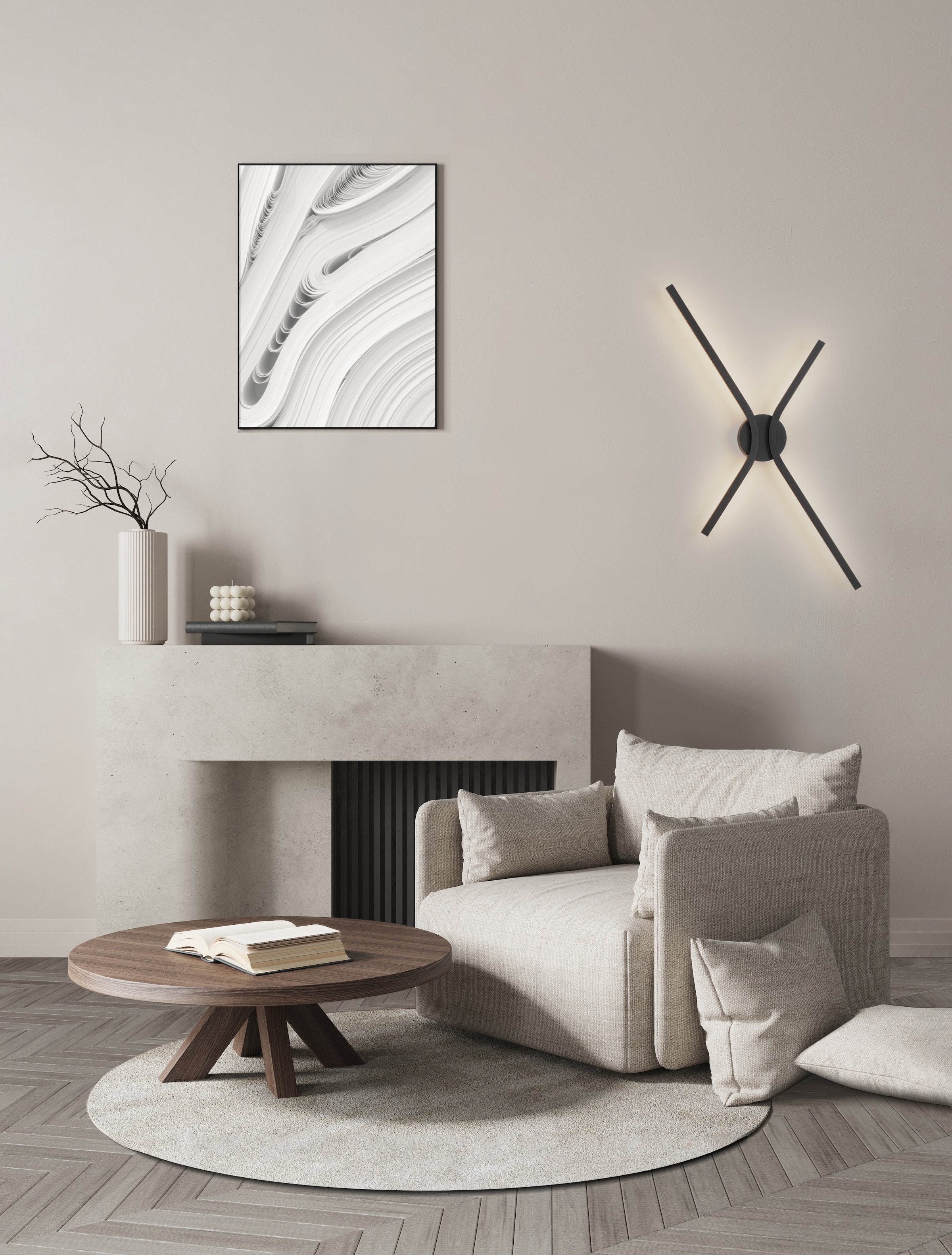 Nova Luce Wandleuchte »AKRO«, 2 flammig