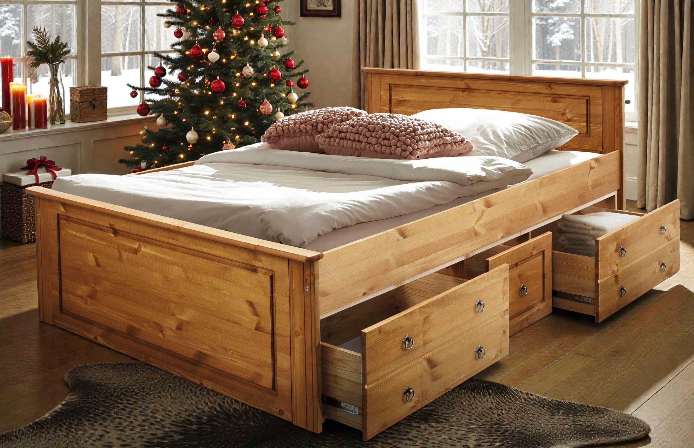 OTTO home Massivholzbett "Hugo, hohe Belastbarkeit FSC zertifiziertes Massi günstig online kaufen