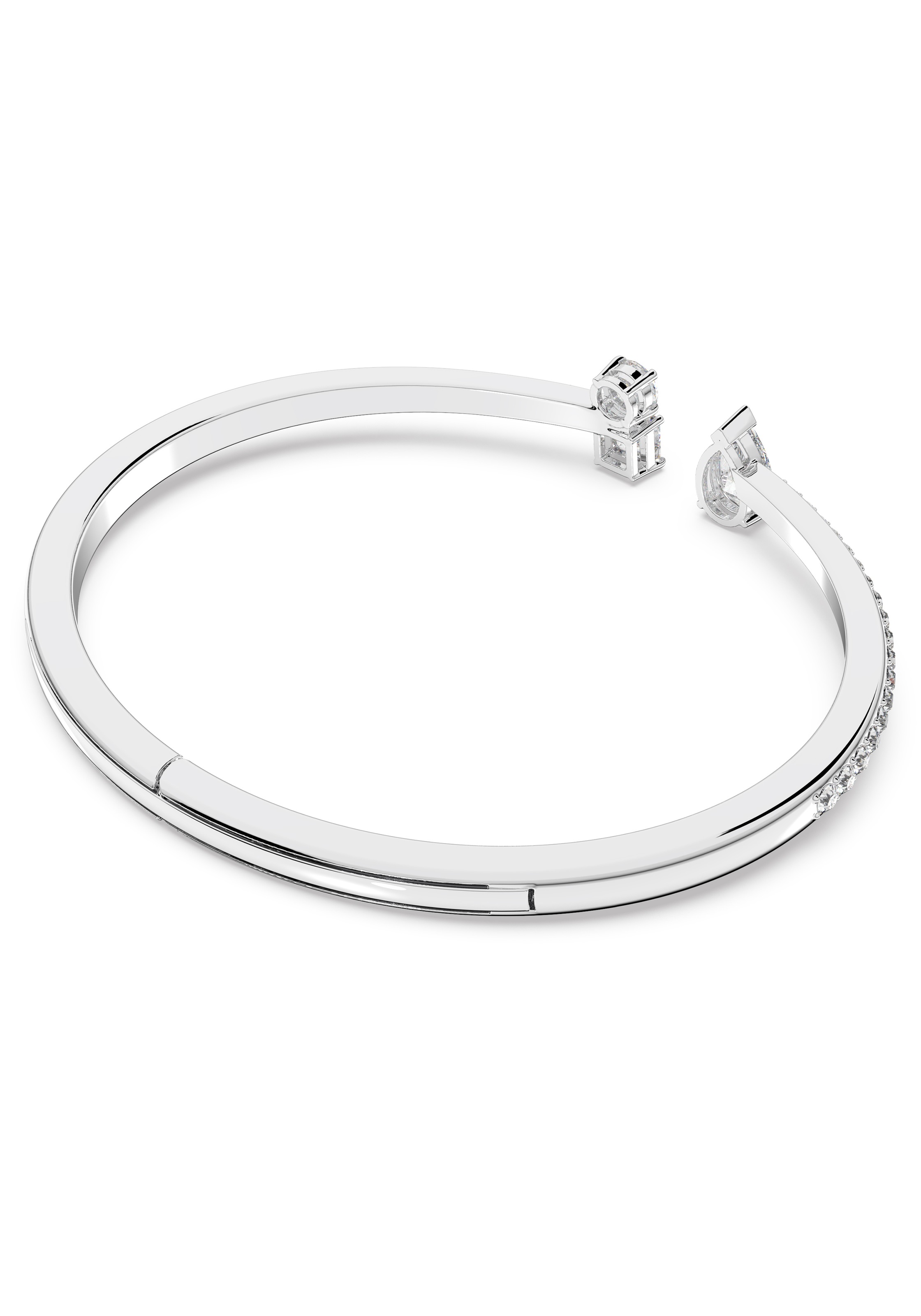 Armband SWAROVSKI "Mesmera Attract" Gr. M, silber (metallfarben, kristallweiß, kristallweiß), Armbänder, Damen, M, Metall, glitzernd, glänzend, Armband, mit Swarovski Kristall 4