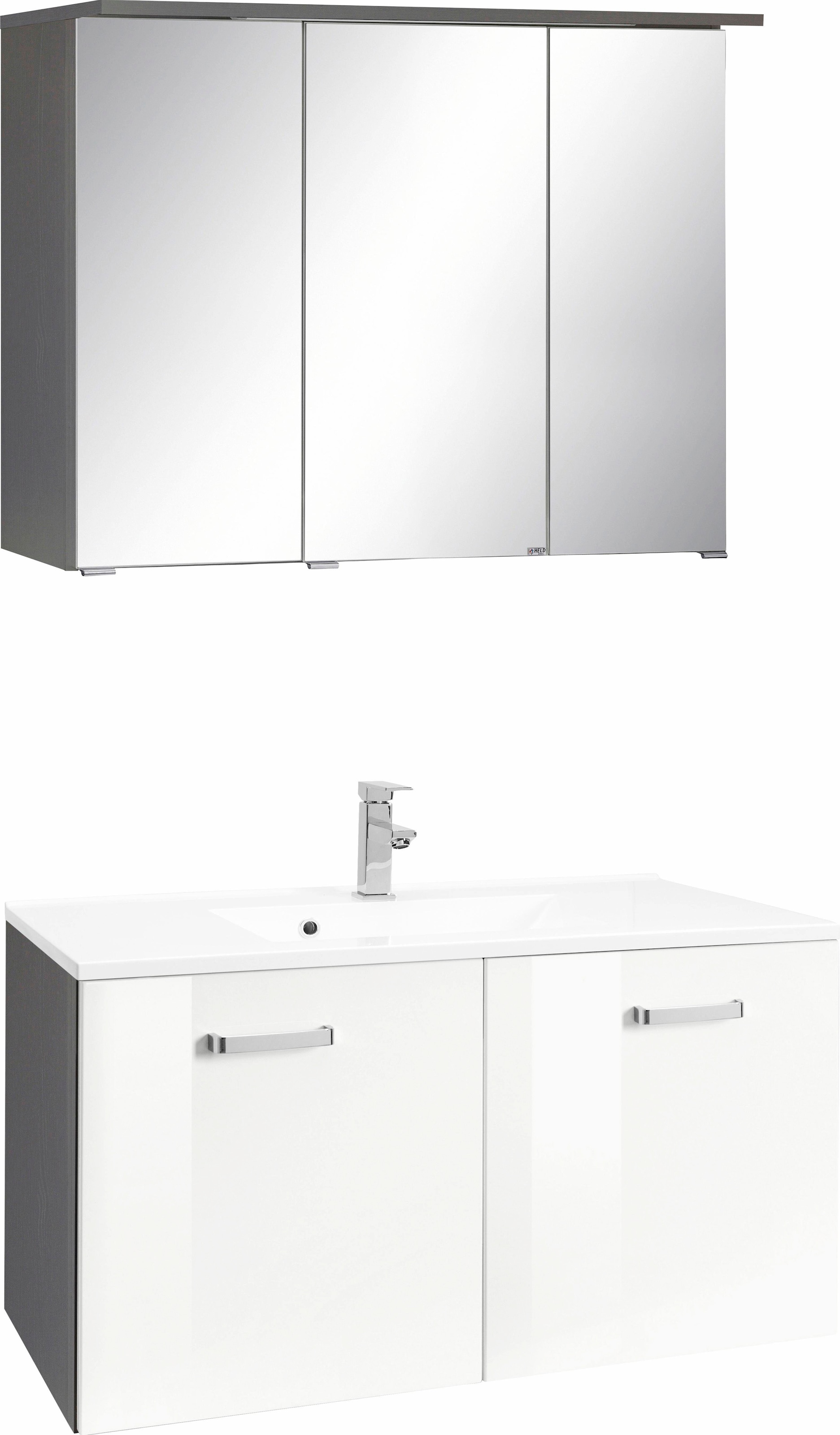 welltime Badmöbel-Set "Ravenna" 2 Stk. tlg. Breite 90 cm, Spiegelschrank un günstig online kaufen