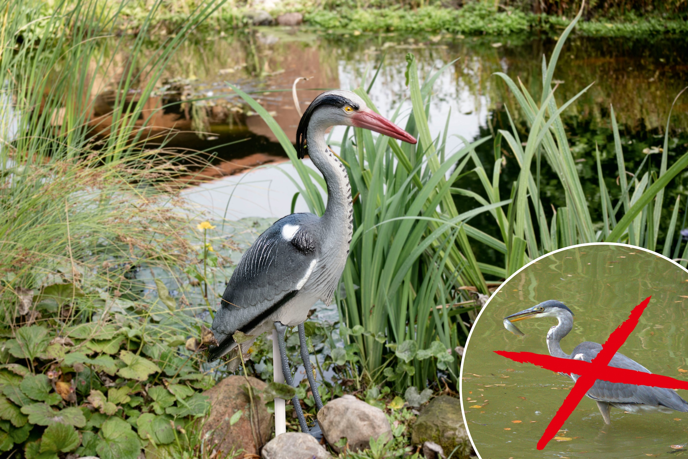 Gardigo Vogelattrappe "Vogel-Abwehr Reiher" günstig online kaufen