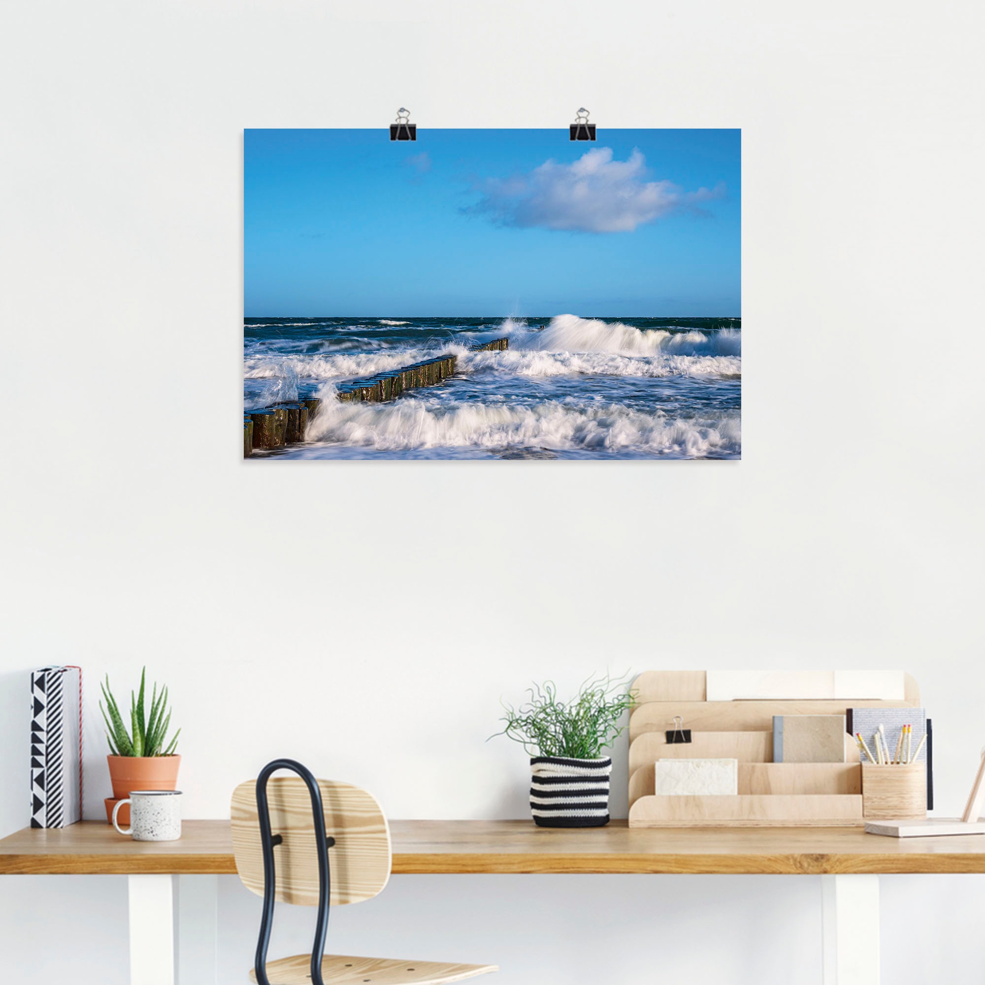 Artland Wandbild "Buhnen an der Küste der Ostsee II", Meer Bilder, (1 St.), günstig online kaufen