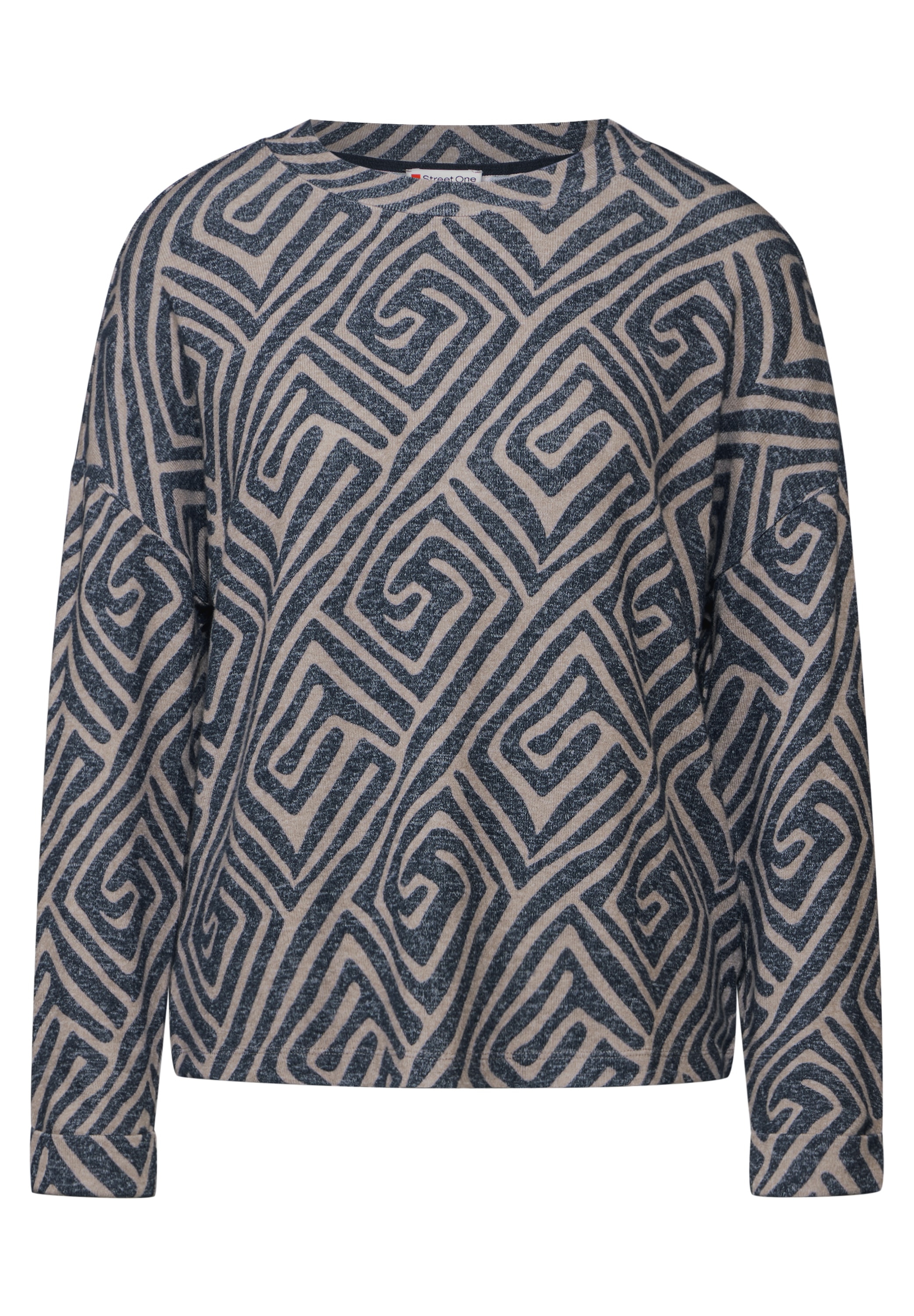 STREET ONE Langarmshirt, aus softem Materialmix