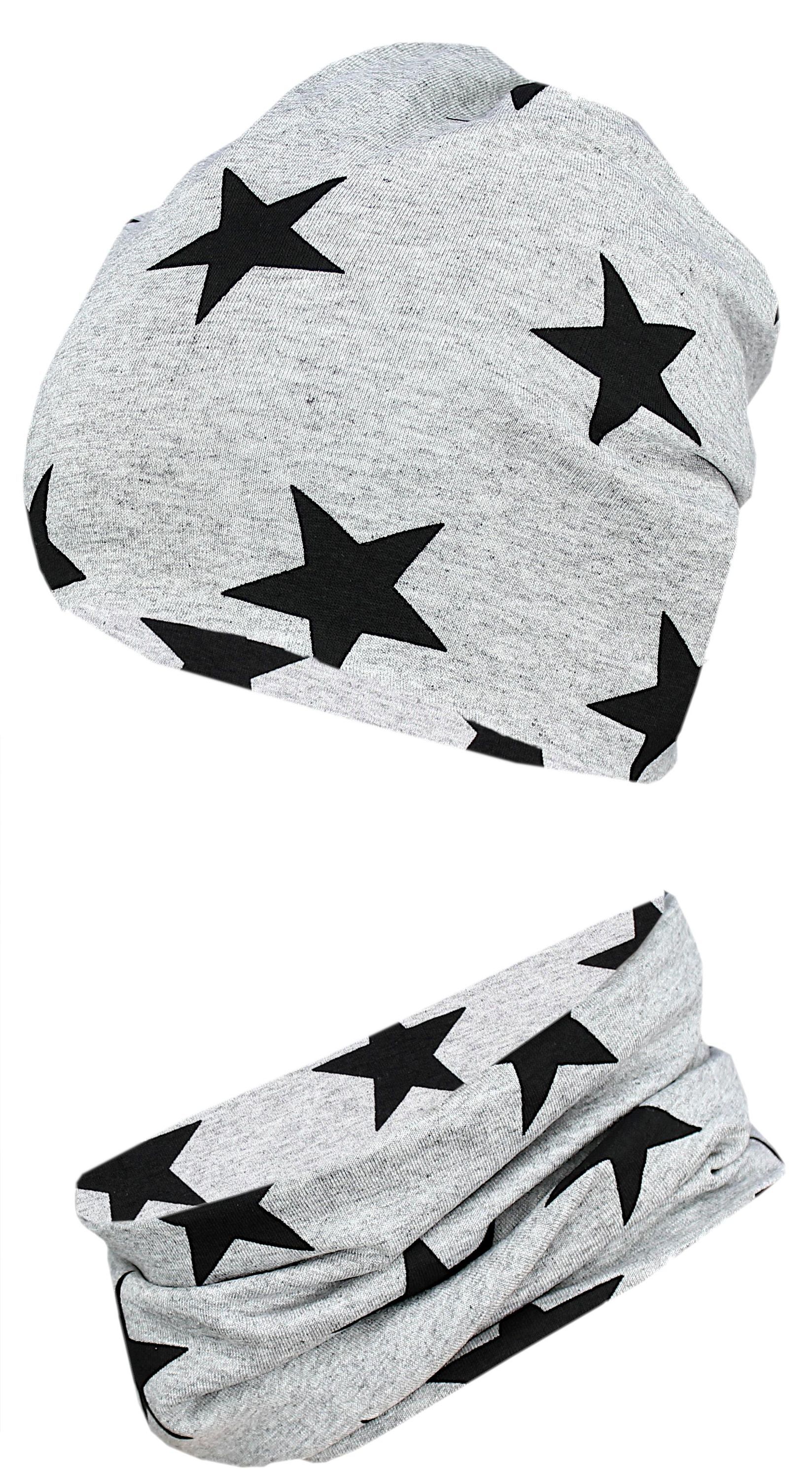 TupTam Beanie "Mütze Unisex Set Kinder Beanie Mütze Schlauchschal"