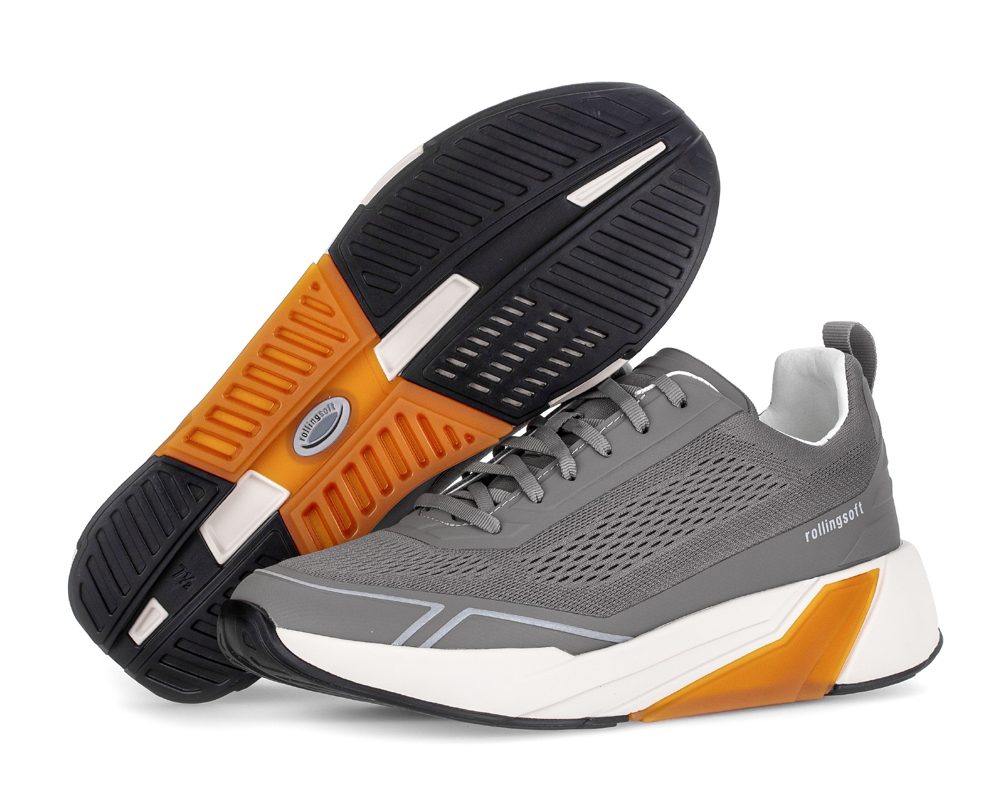 Thumbnail - rollingsoft Sneaker, Freizeitschuh, Halbschuh, Schnürer mit Details in der Sohle, G-Weite