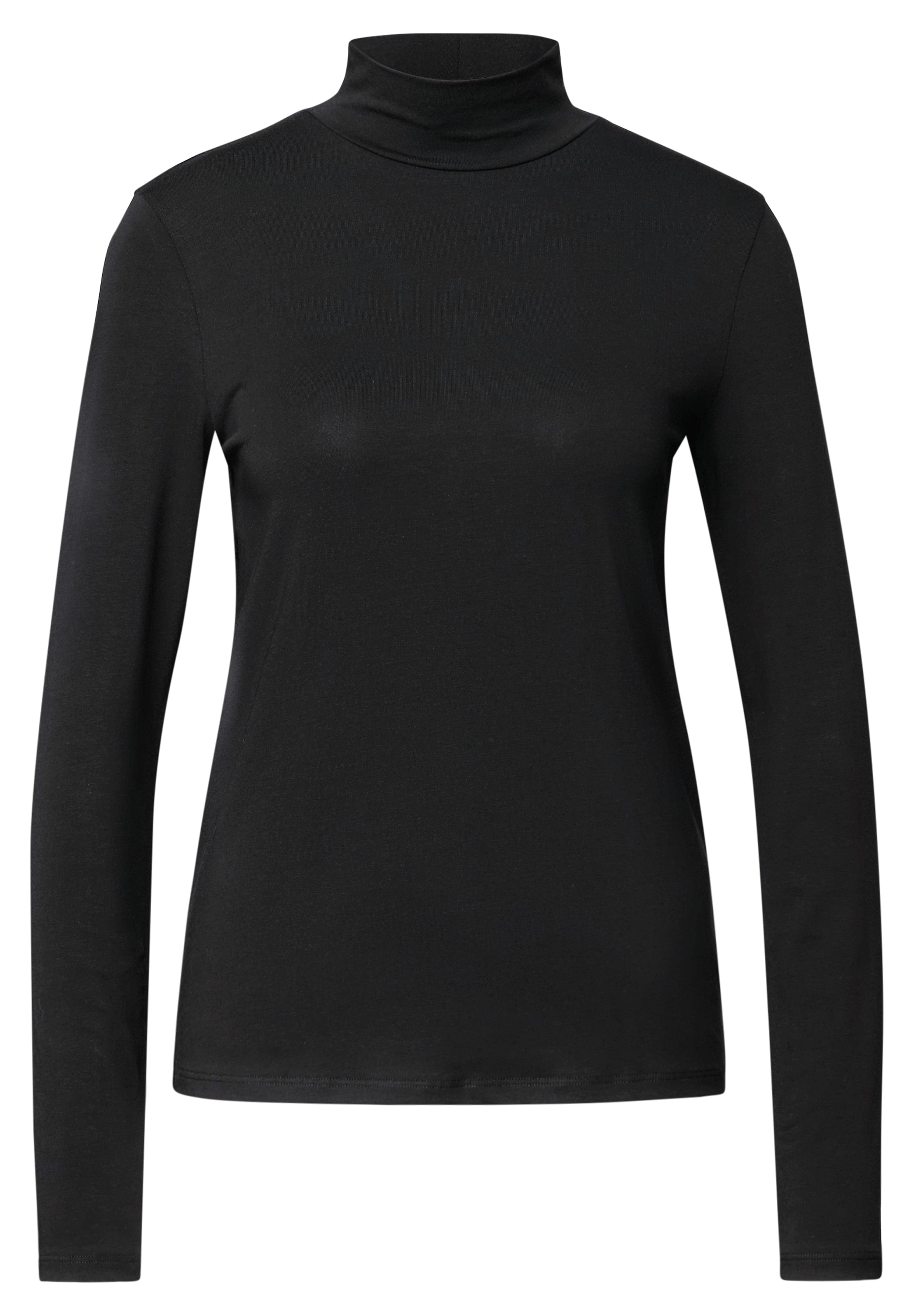 STREET ONE STUDIO Langarmshirt, aus Baumwolle mit Stretchante