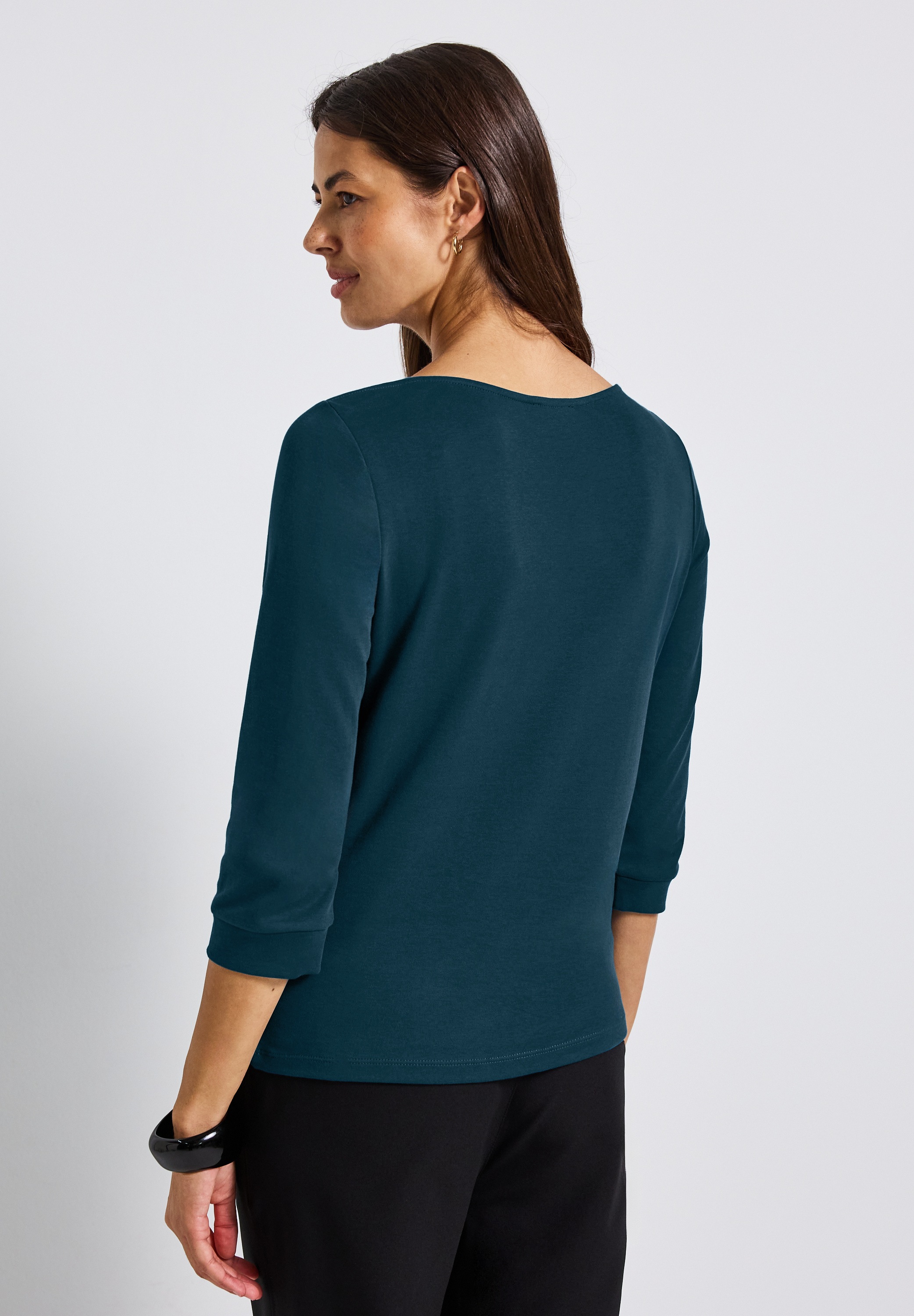 STREET ONE Langarmshirt, in Unifarbe