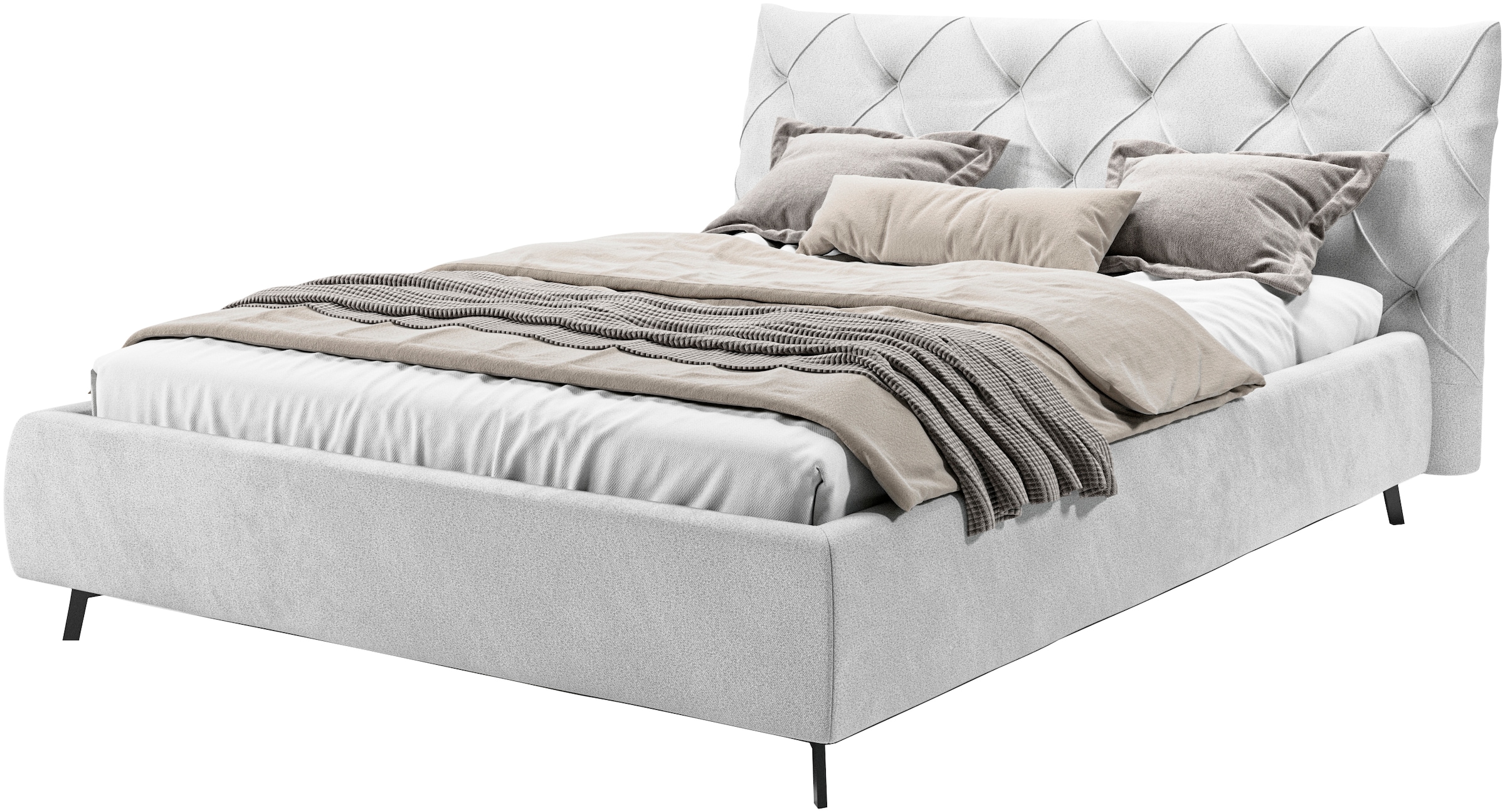 Home affaire "Elloree, in 4 Breiten bis 200cm, auch in Leder" Kopfteilhöhe 105 cm, belastbar bis 280 kg, auch in Überlänge 220cm