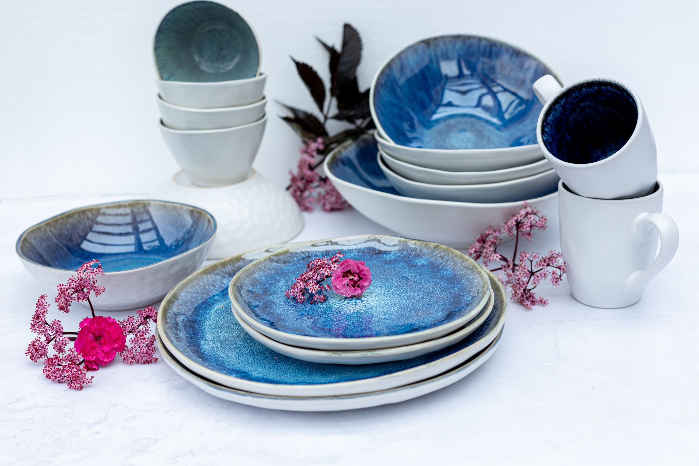 MÄSER Salatschüssel "FROZEN, Salatschüssel-Set, Steinzeug" 9 Stk. aus Stein günstig online kaufen