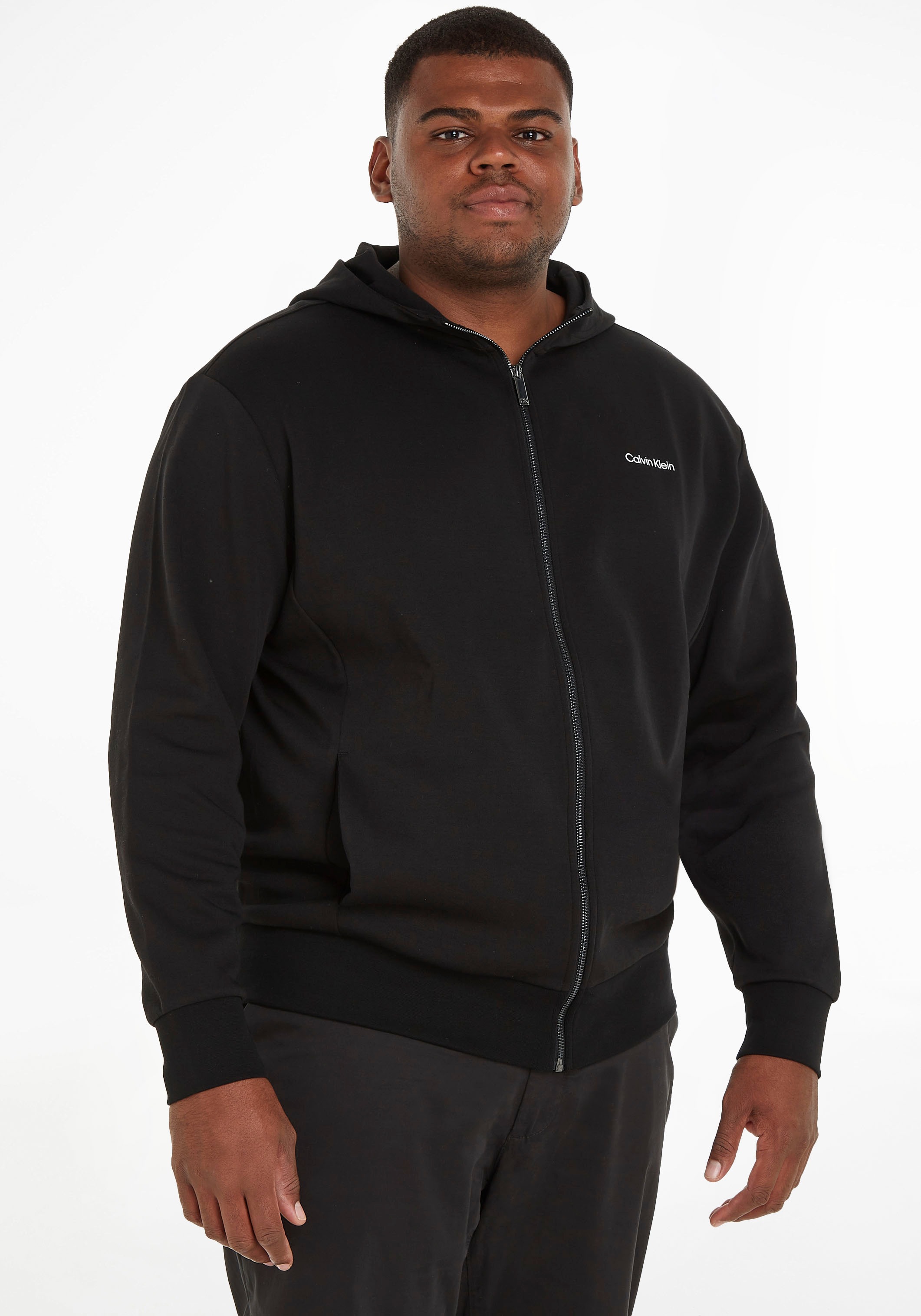 Calvin Klein Big&Tall Kapuzensweatjacke »BT-MICRO LOGO HOODIE JACKET«, mit Reißverschluss kaufen