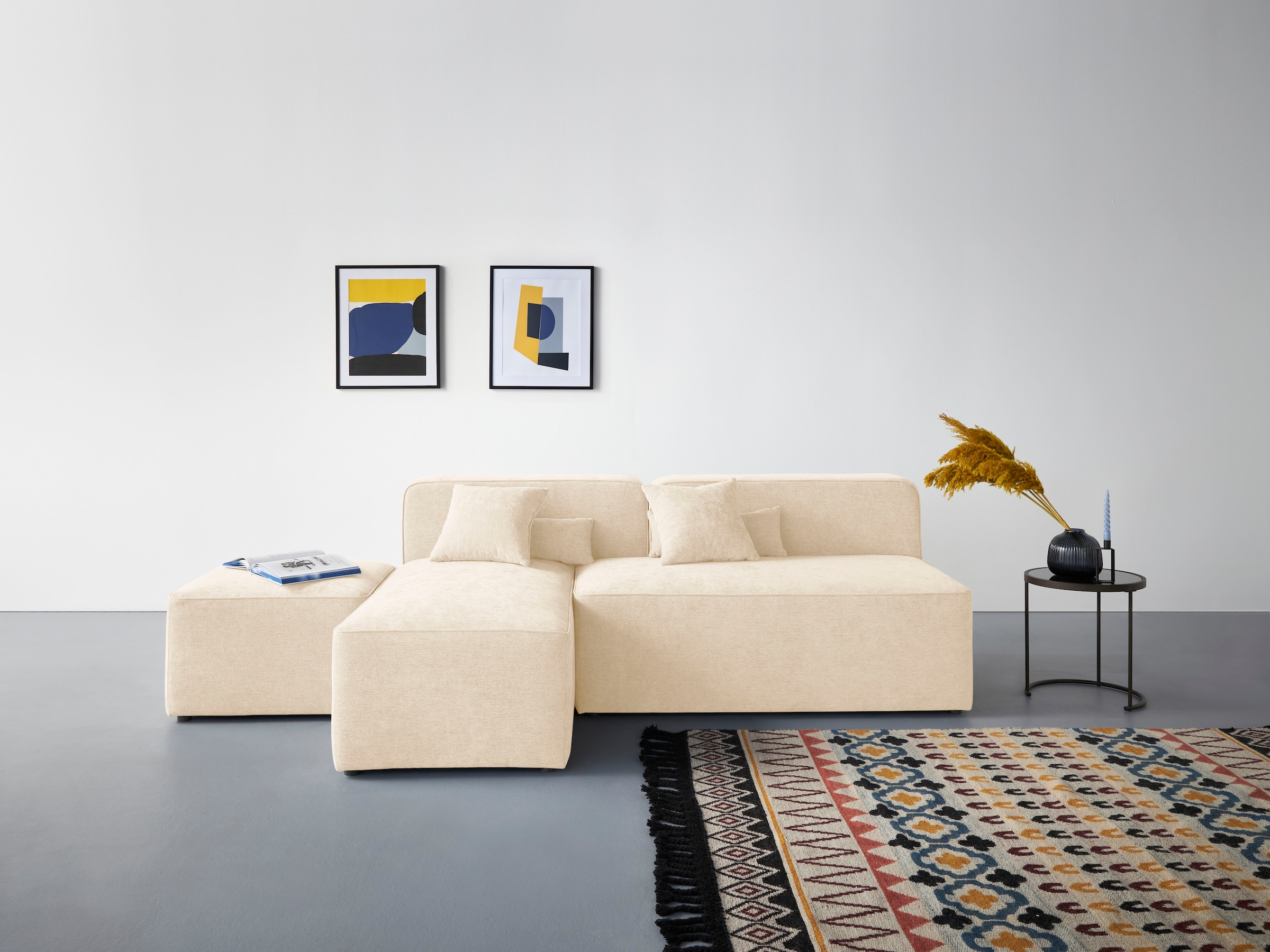 Home affaire Ecksofa "Sundstrup L-Form" Modulserie, individuelle Zusammenst günstig online kaufen
