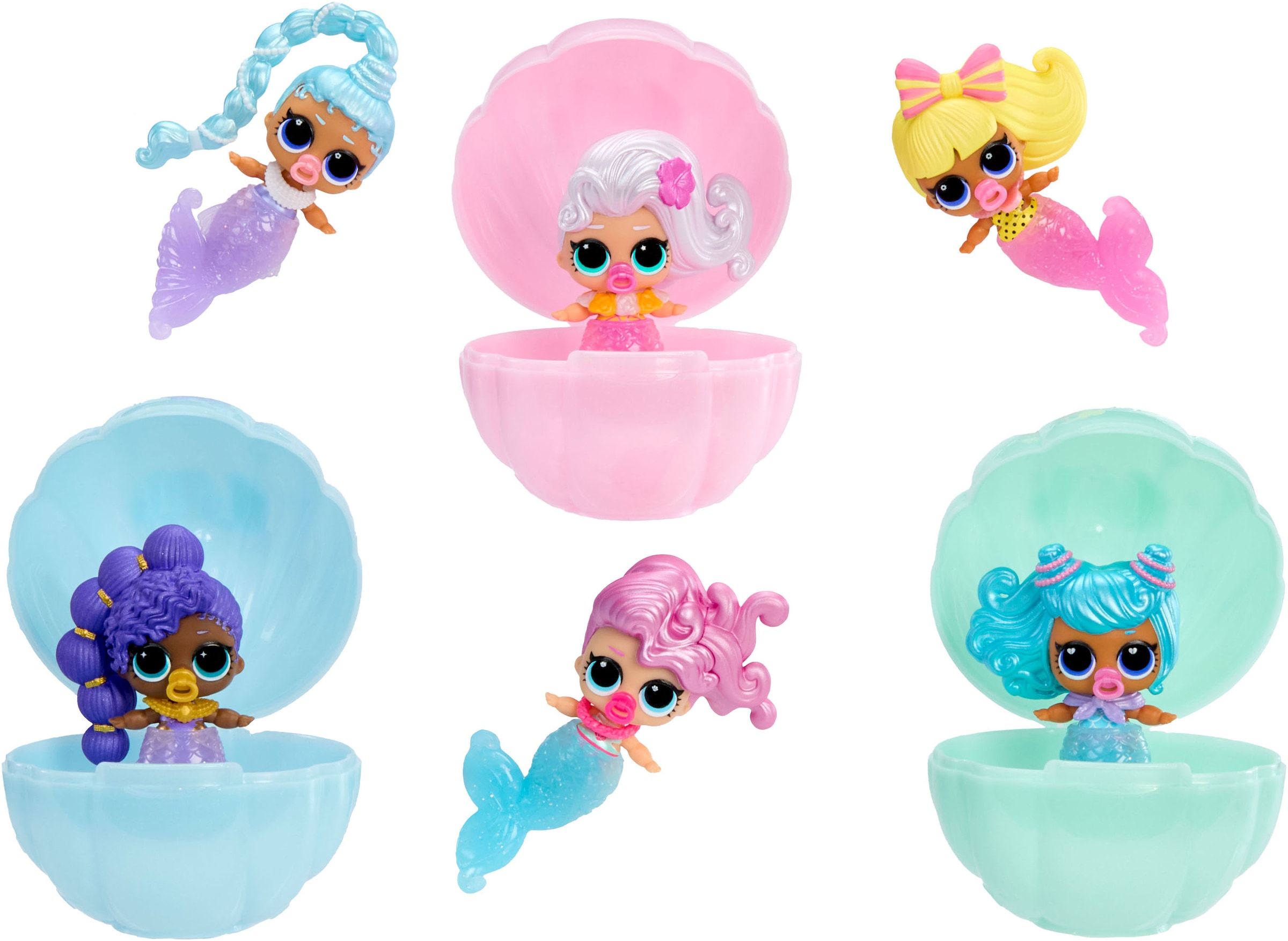 L.O.L. SURPRISE! Anziehpuppe »L.O.L. Surprise Mermaids! Makeover Magic Baby Sisters« Sortierte Lieferung - Abbildungen dienen als Beispiele!