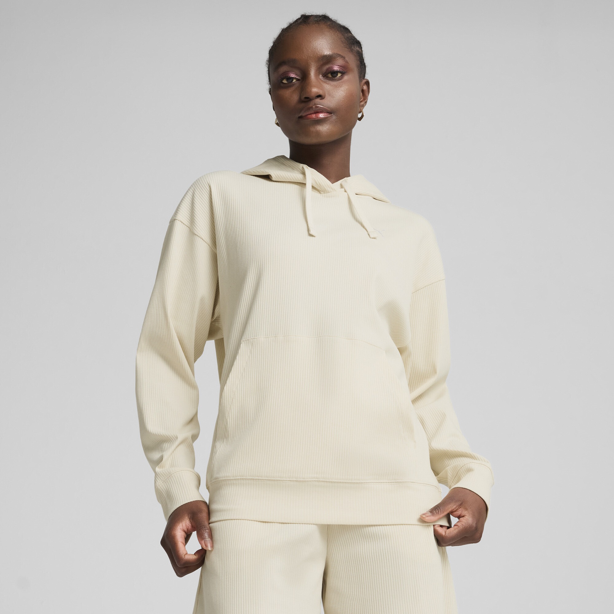 PUMA Hoodie »ESS ELEVATED Bequemer gerippter Hoodie Damen«