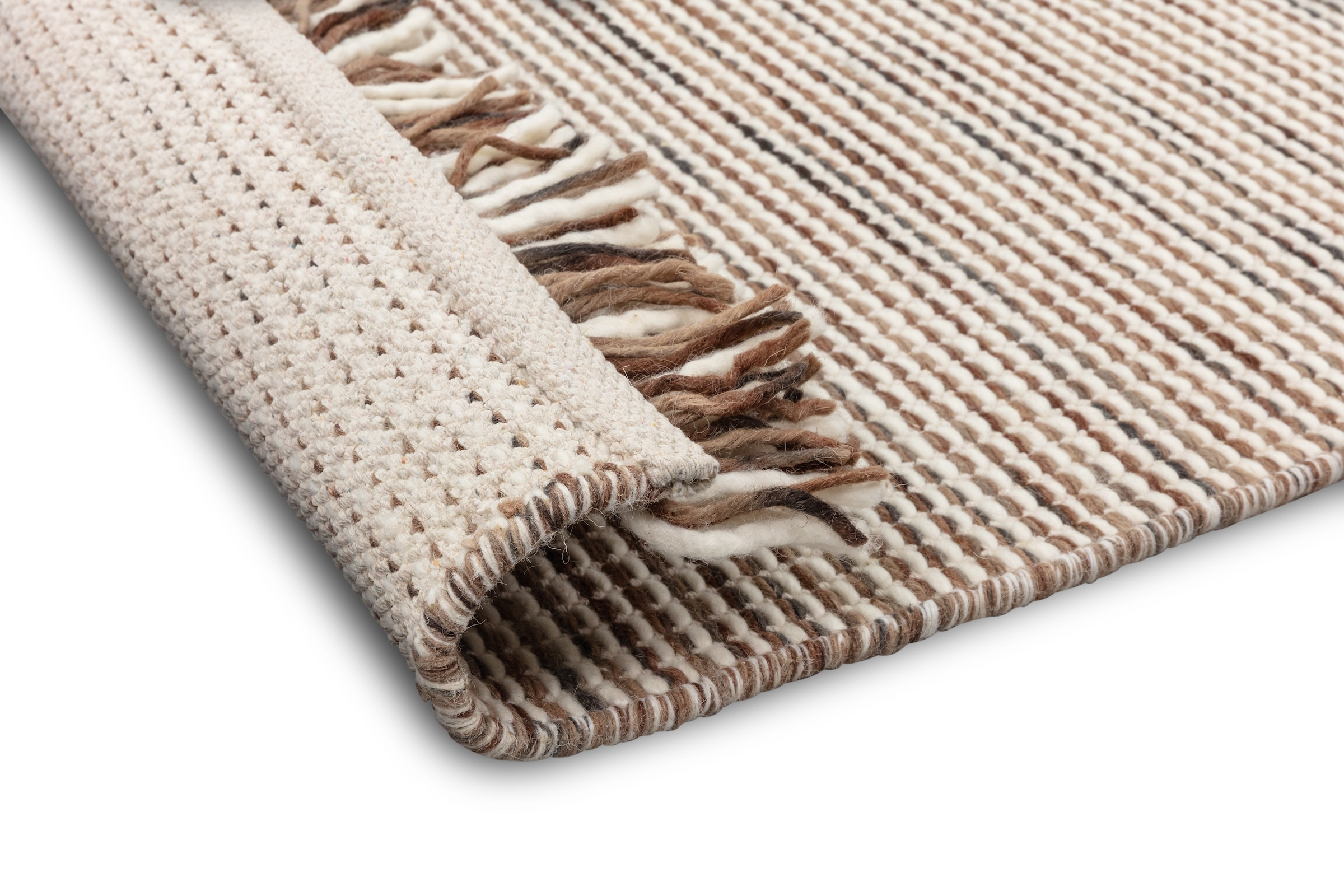 SCHÖNER WOHNEN-Kollektion Teppich »Arina« rechteckig 10 mm Höhe 80% reine Wolle, gewebte Struktur, meliert, mit Fransen, Wohnzimmer