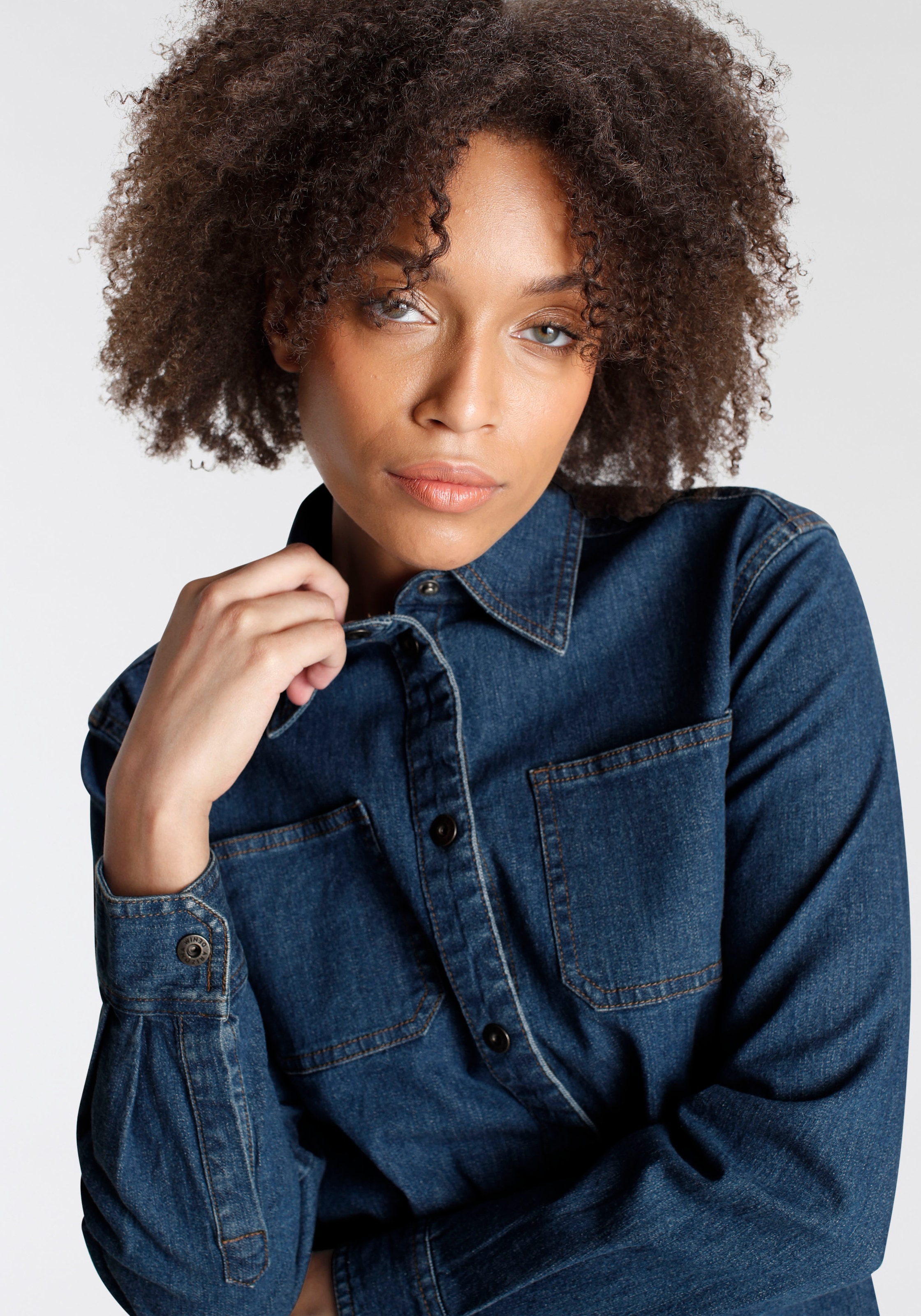 BAUR online | Jeansjacke bestellen - geschnitten Arizona Weiter Hemdjacke«, Denim »Shacket