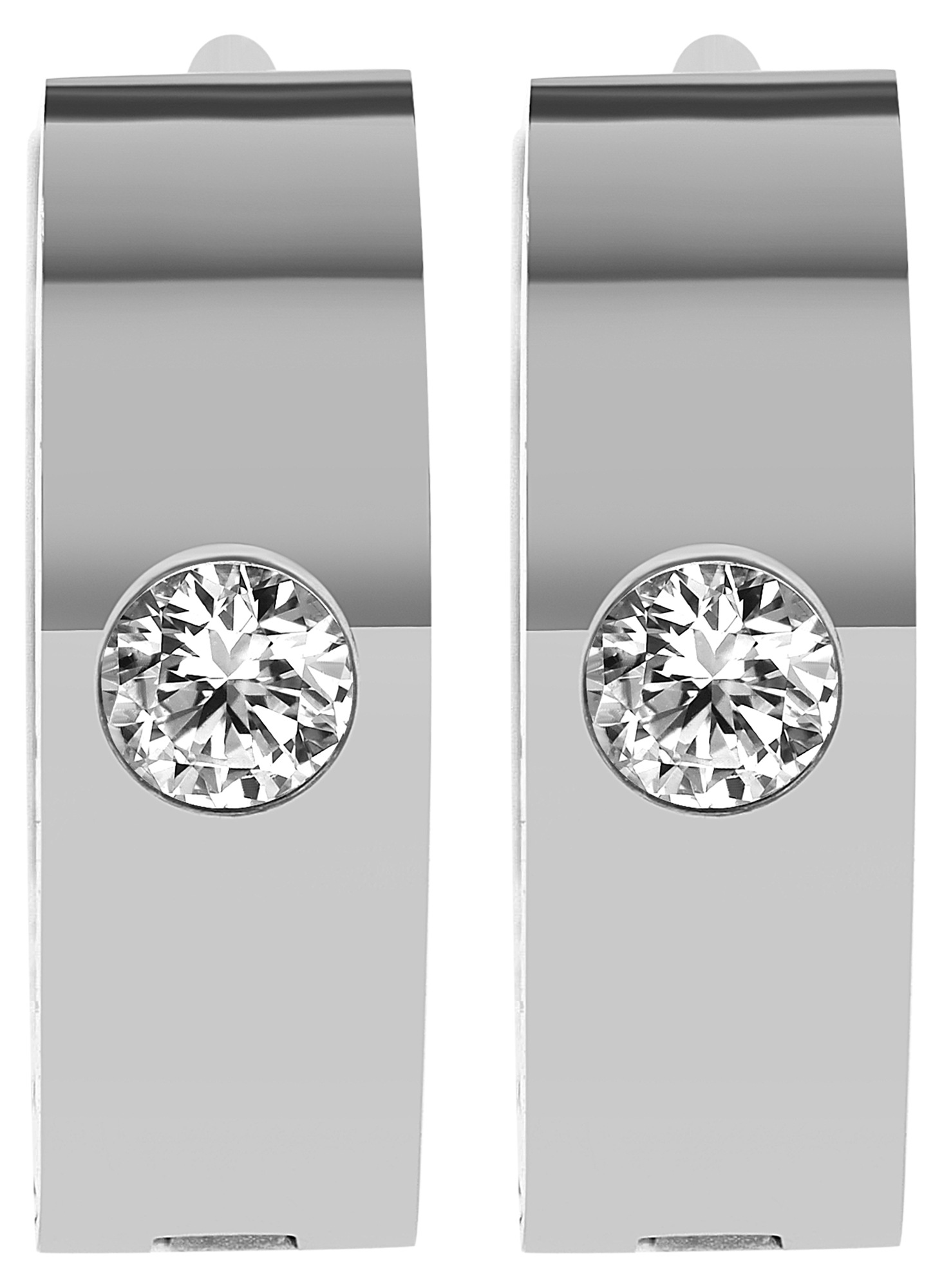 Adelia´s Paar Creolen "Damen Ohrringe – Creole aus Edelstahl mit Strass Ste günstig online kaufen