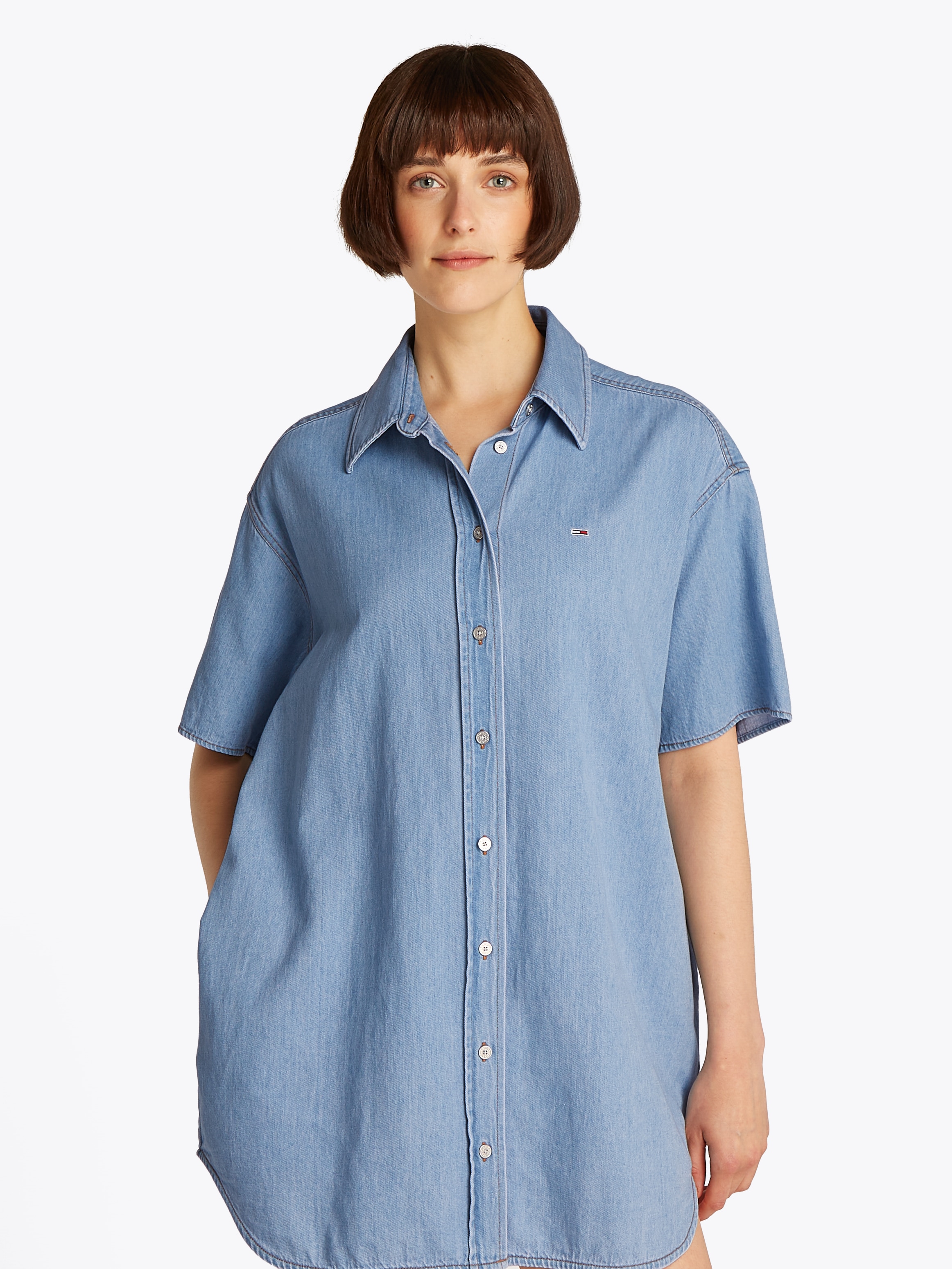 Tommy Jeans Curve Hemdblusenkleid "SS SHIRT DRESS EXT", in Großen Größen günstig online kaufen